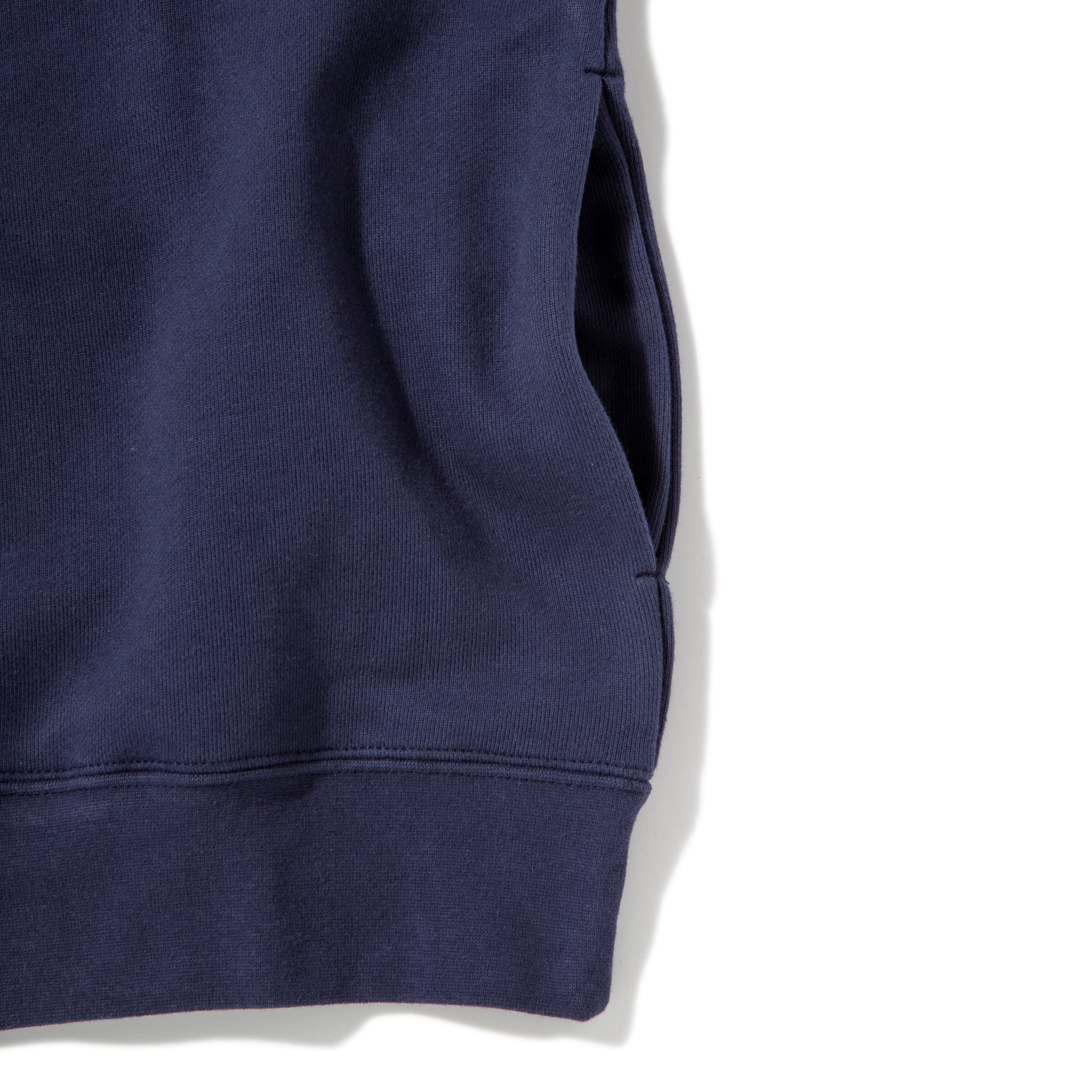 KN-HS-SP-01_NV | Heavy Hooded Sweatshirt - Seam Pocket | Color:NAVY【Knuu（縫う）_ヌウ】