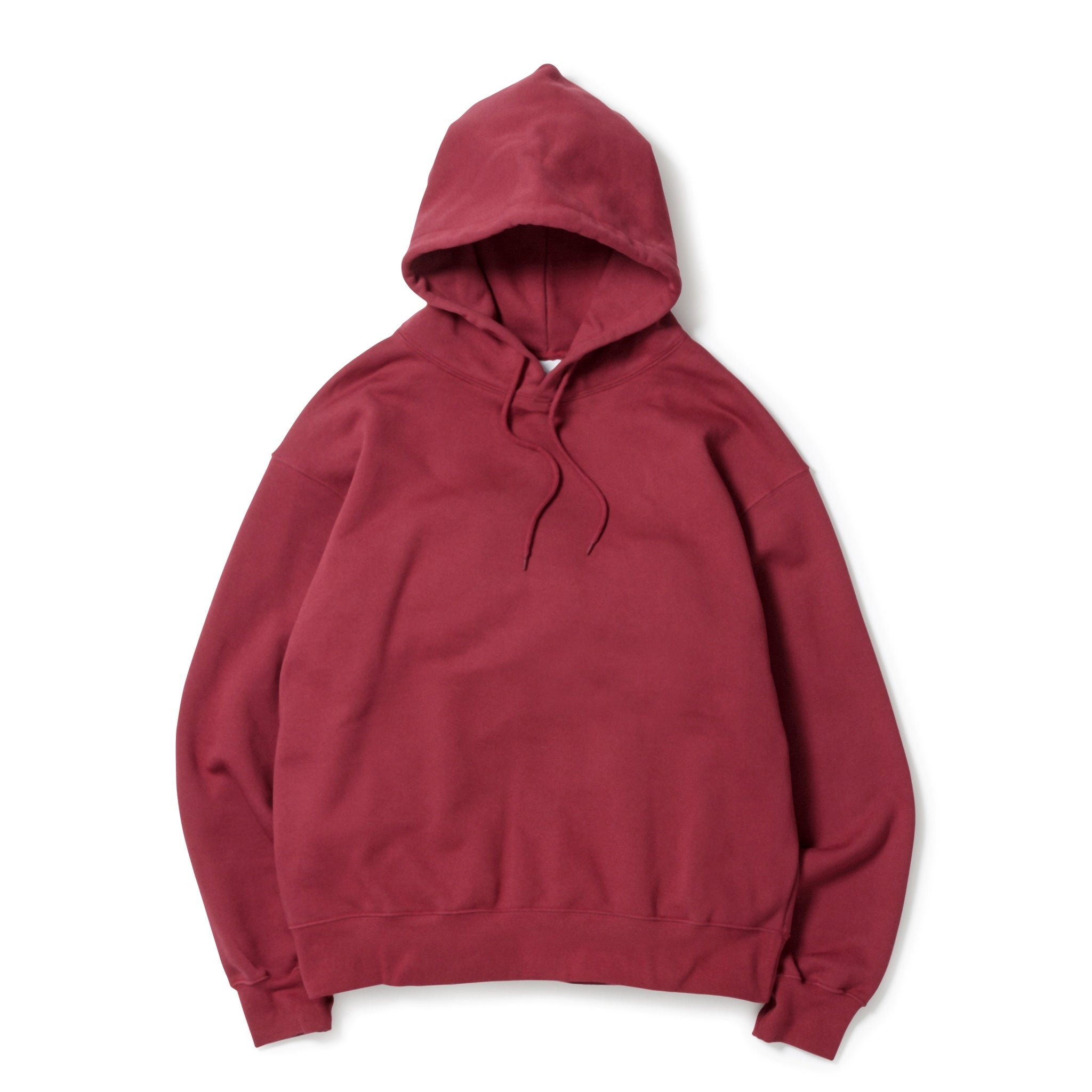 KN-HS-SP-01_MA | Heavy Hooded Sweatshirt - Seam Pocket | Color:MAROON【Knuu（縫う）_ヌウ】