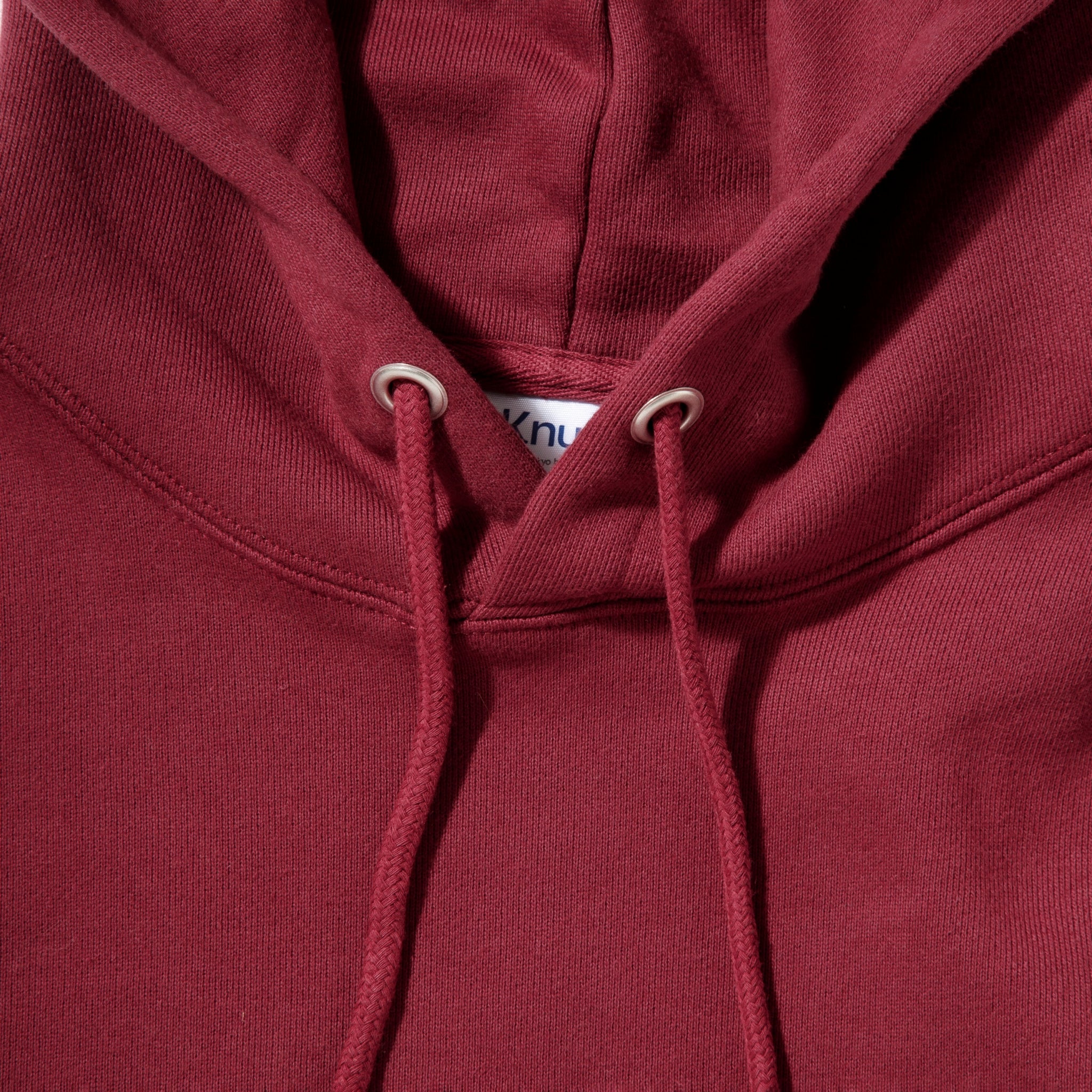 KN-HS-SP-01_MA | Heavy Hooded Sweatshirt - Seam Pocket | Color:MAROON【Knuu（縫う）_ヌウ】