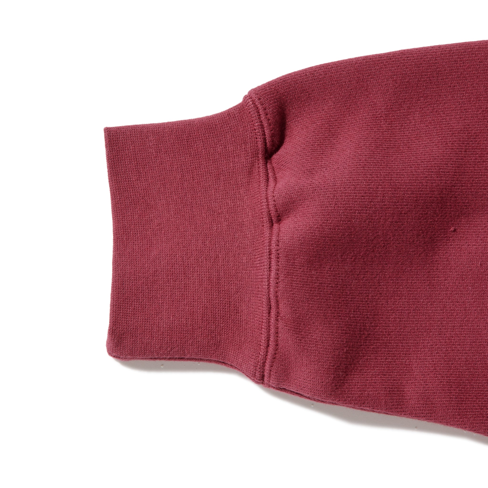 KN-HS-SP-01_MA | Heavy Hooded Sweatshirt - Seam Pocket | Color:MAROON【Knuu（縫う）_ヌウ】