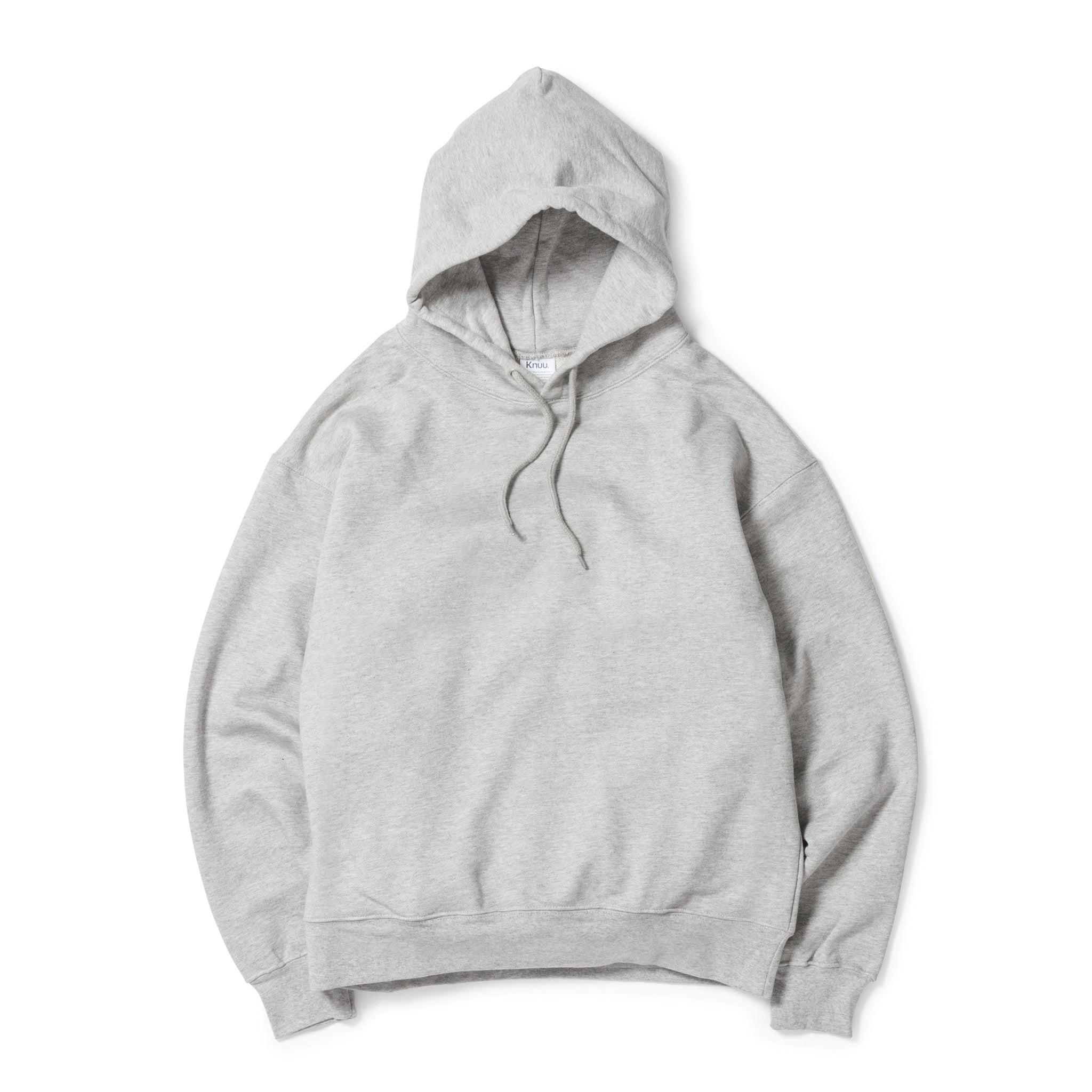 KN-HS-SP-01_HG | Heavy Hooded Sweatshirt - Seam Pocket | Color:HEATHER GRAY【Knuu（縫う）_ヌウ】