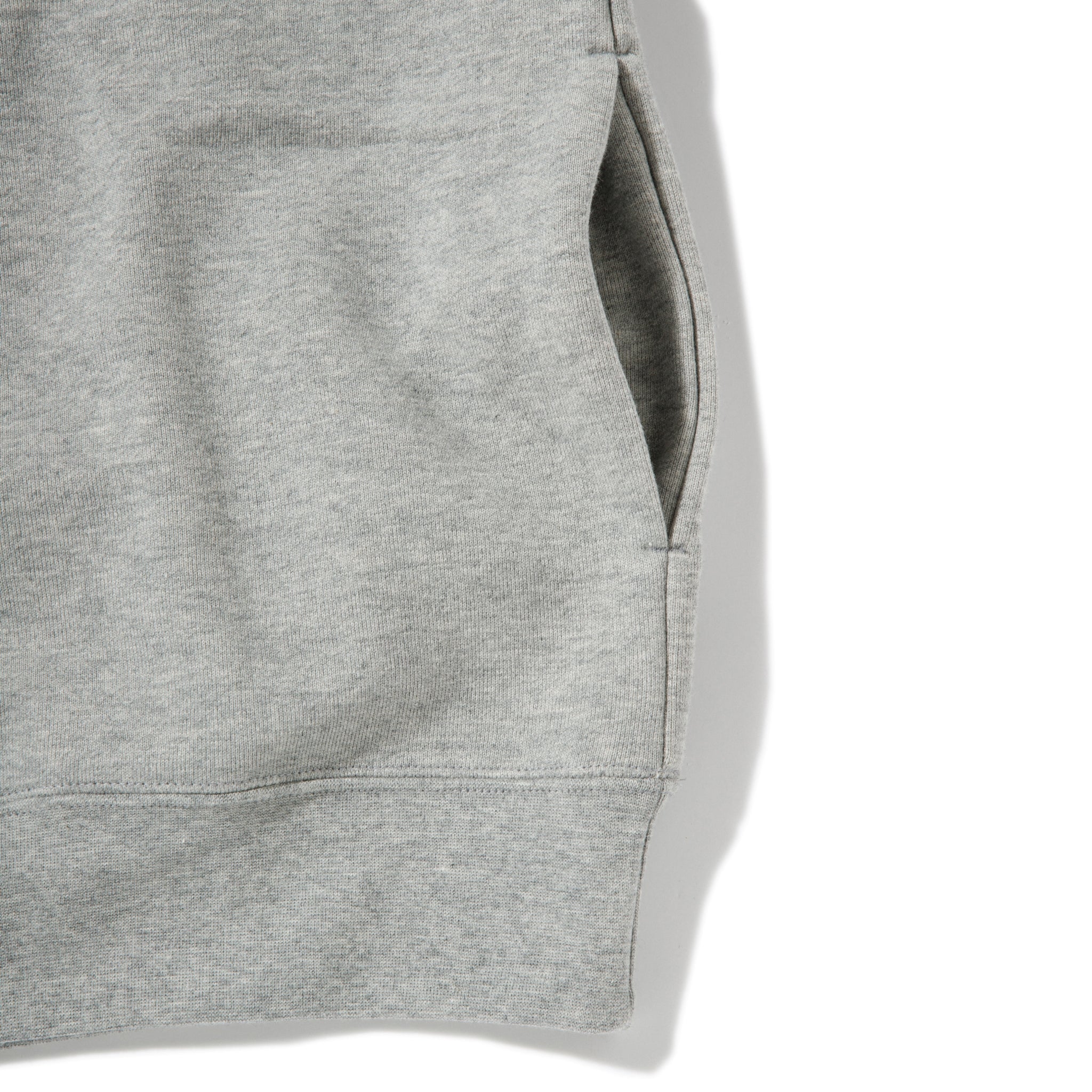 KN-HS-SP-01_HG | Heavy Hooded Sweatshirt - Seam Pocket | Color:HEATHER GRAY【Knuu（縫う）_ヌウ】