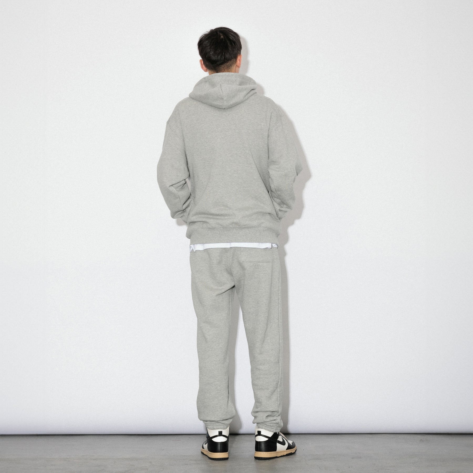 KN-HS-SP-01_HG | Heavy Hooded Sweatshirt - Seam Pocket | Color:HEATHER GRAY【Knuu（縫う）_ヌウ】