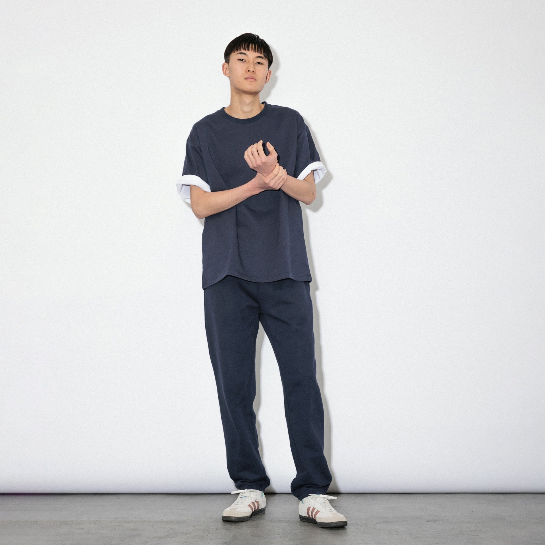 KN-SP-01_NV | Heavy Sweatpants | Color:NAVY【Knuu（縫う）_ヌウ】