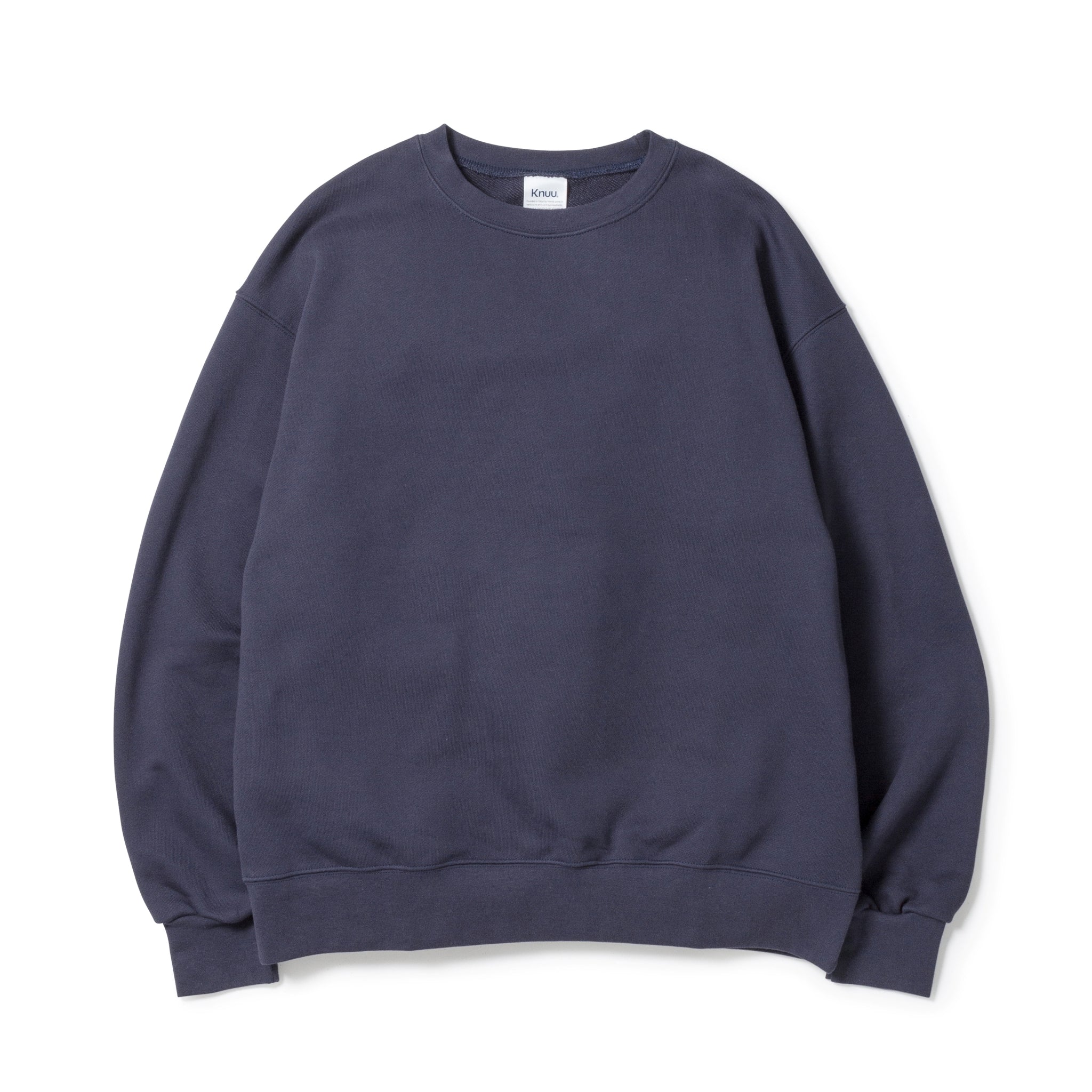 KN-SS-01_NV | Heavy Crewneck Sweatshirt | Color:NAVY【Knuu（縫う）_ヌウ】