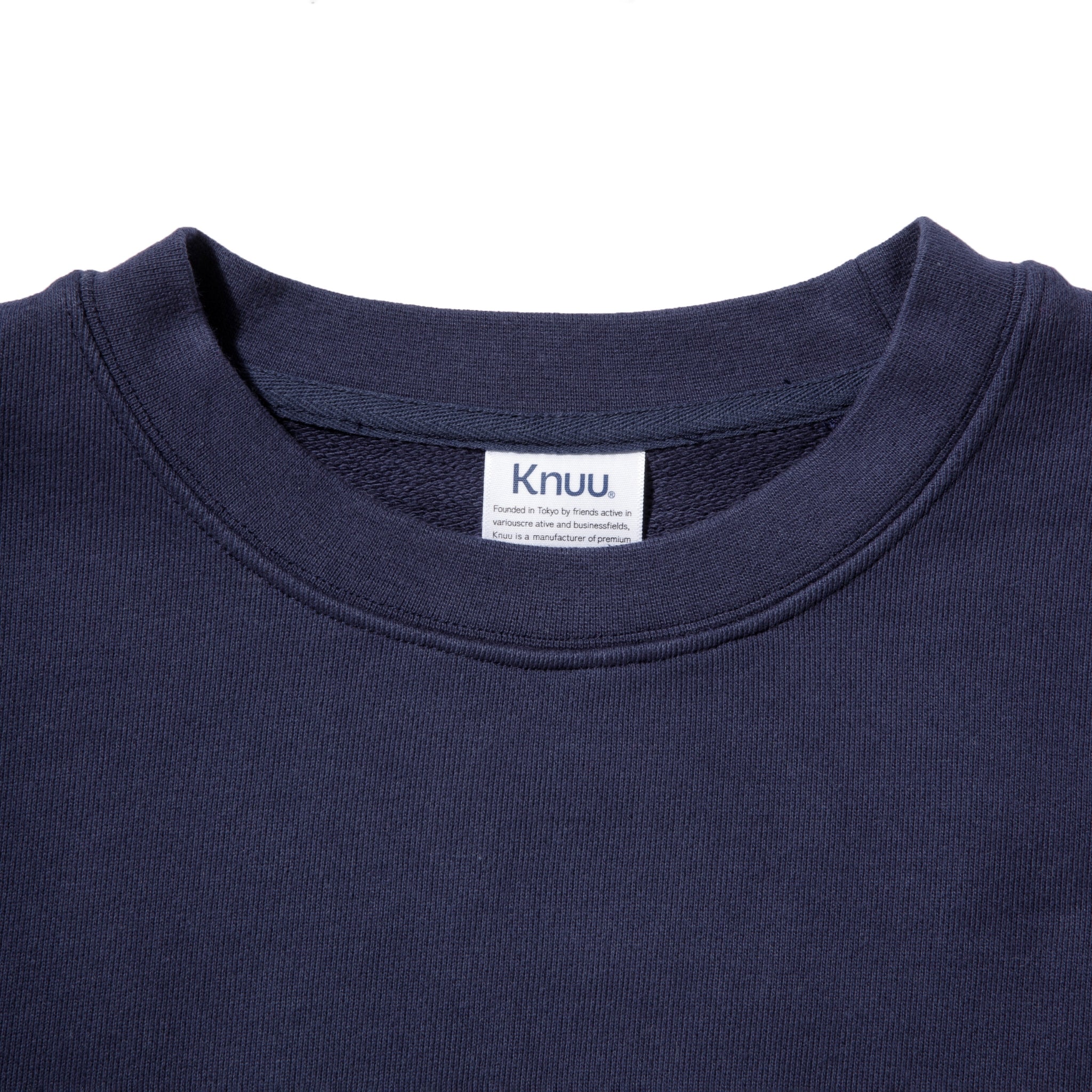 KN-SS-01_NV | Heavy Crewneck Sweatshirt | Color:NAVY【Knuu（縫う）_ヌウ】