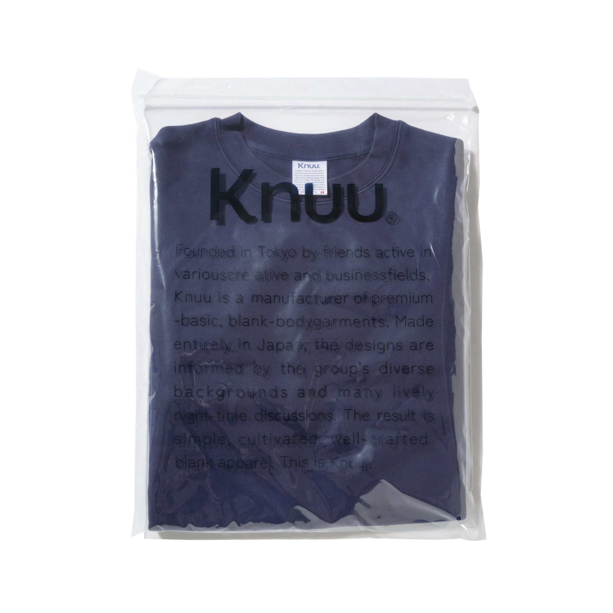 KN-SS-01_NV | Heavy Crewneck Sweatshirt | Color:NAVY【Knuu（縫う）_ヌウ】