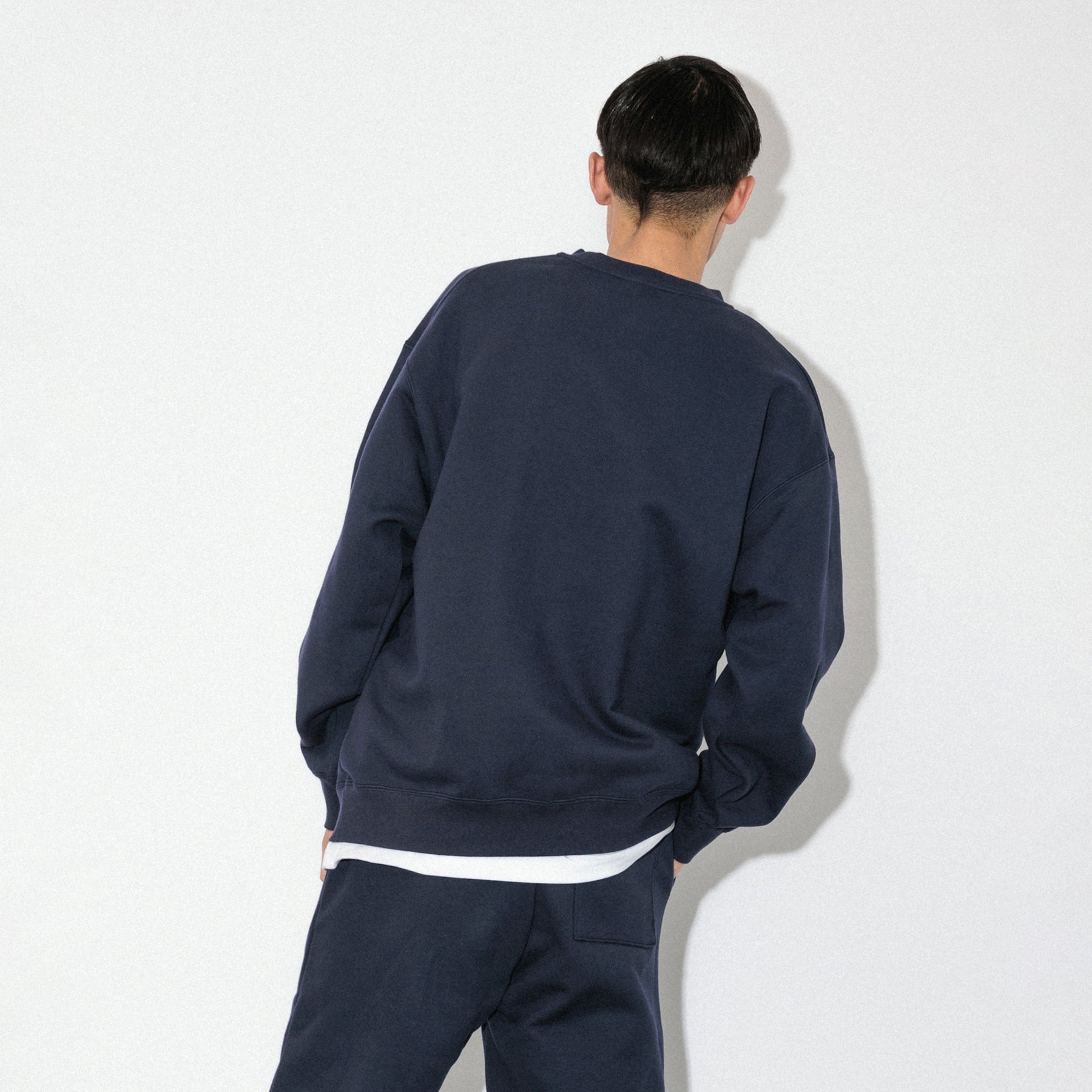 KN-SS-01_NV | Heavy Crewneck Sweatshirt | Color:NAVY【Knuu（縫う）_ヌウ】