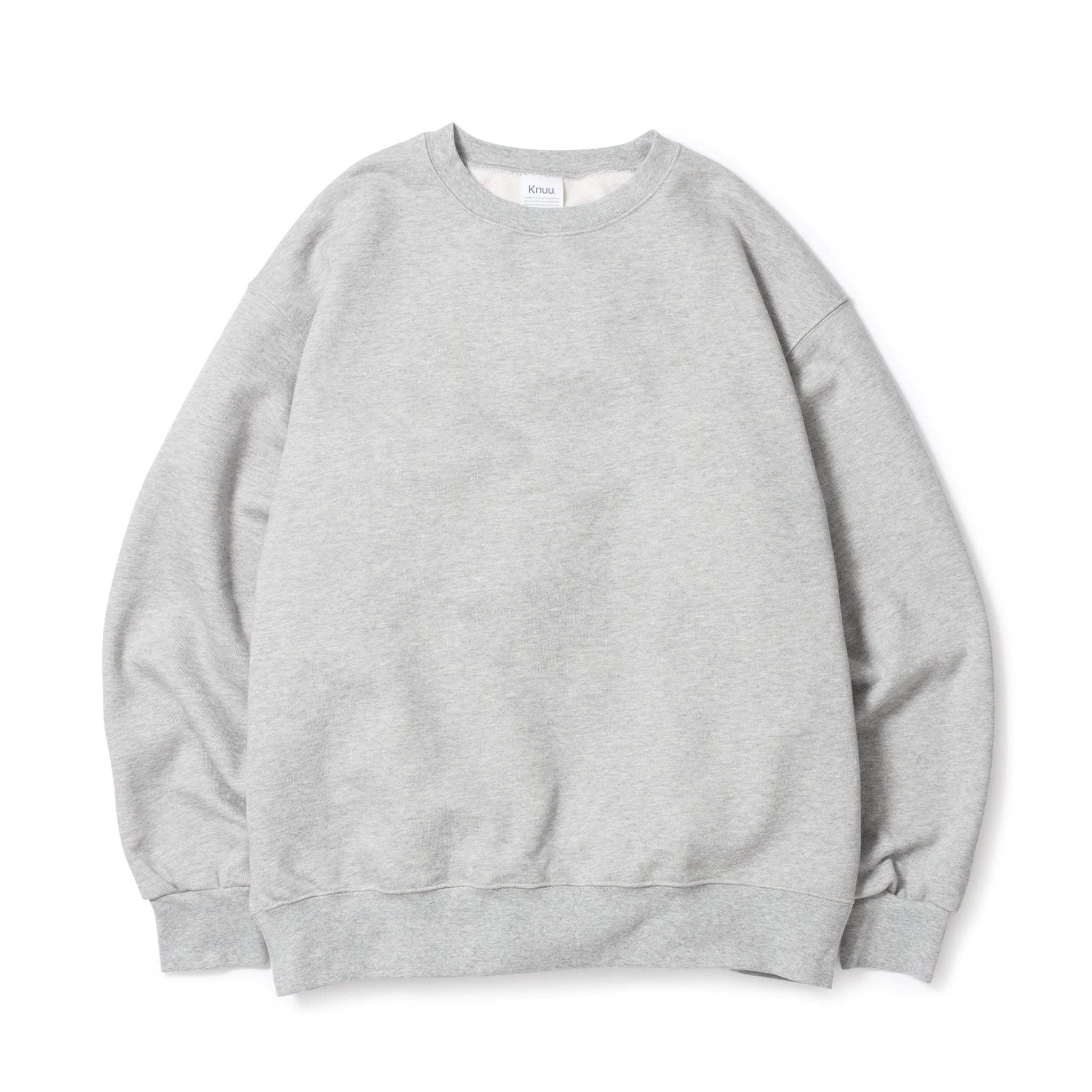 KN-SS-01_HG | Heavy Crewneck Sweatshirt | Color:HEATHER GRAY【Knuu（縫う）_ヌウ】