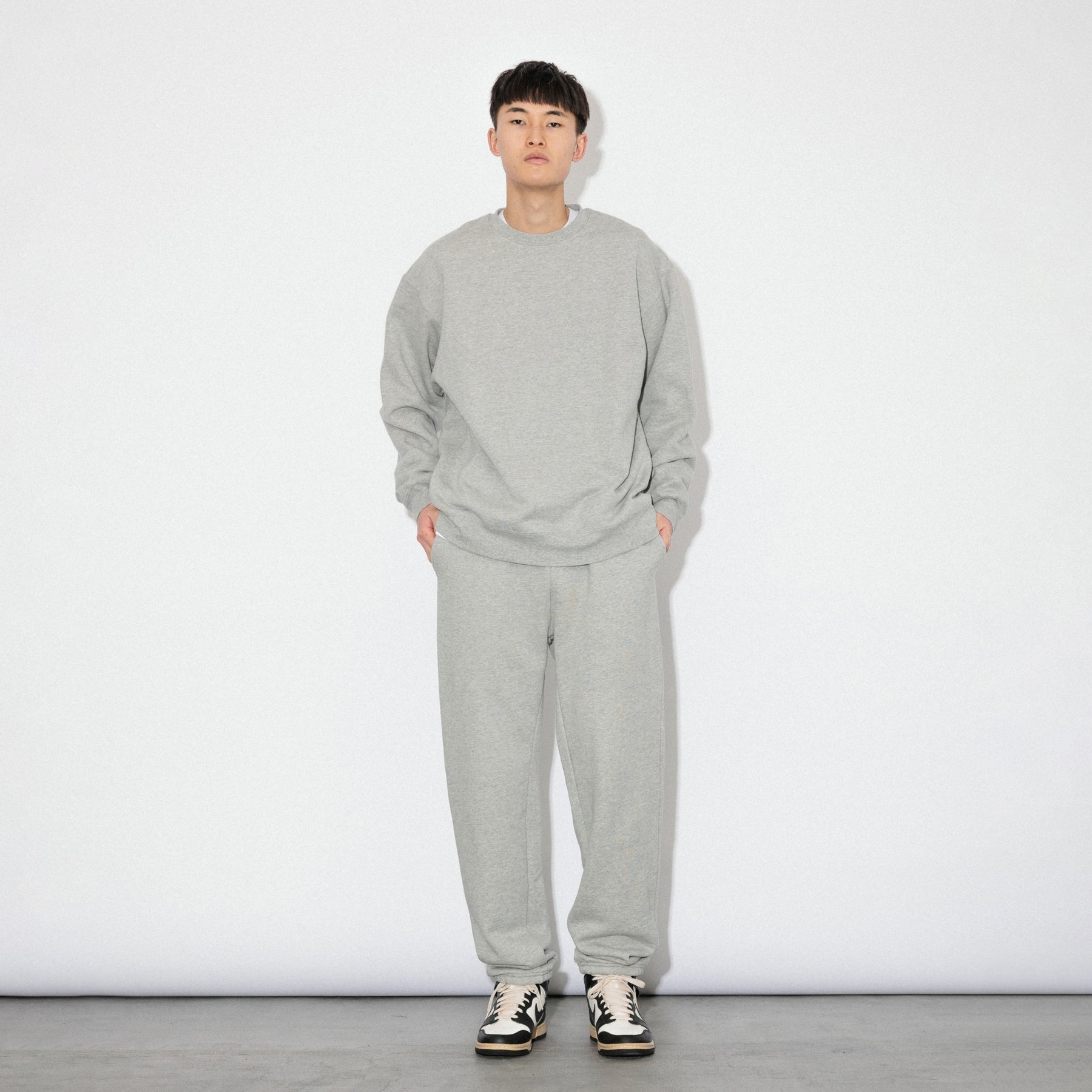 KN-SS-01_HG | Heavy Crewneck Sweatshirt | Color:HEATHER GRAY【Knuu（縫う）_ヌウ】