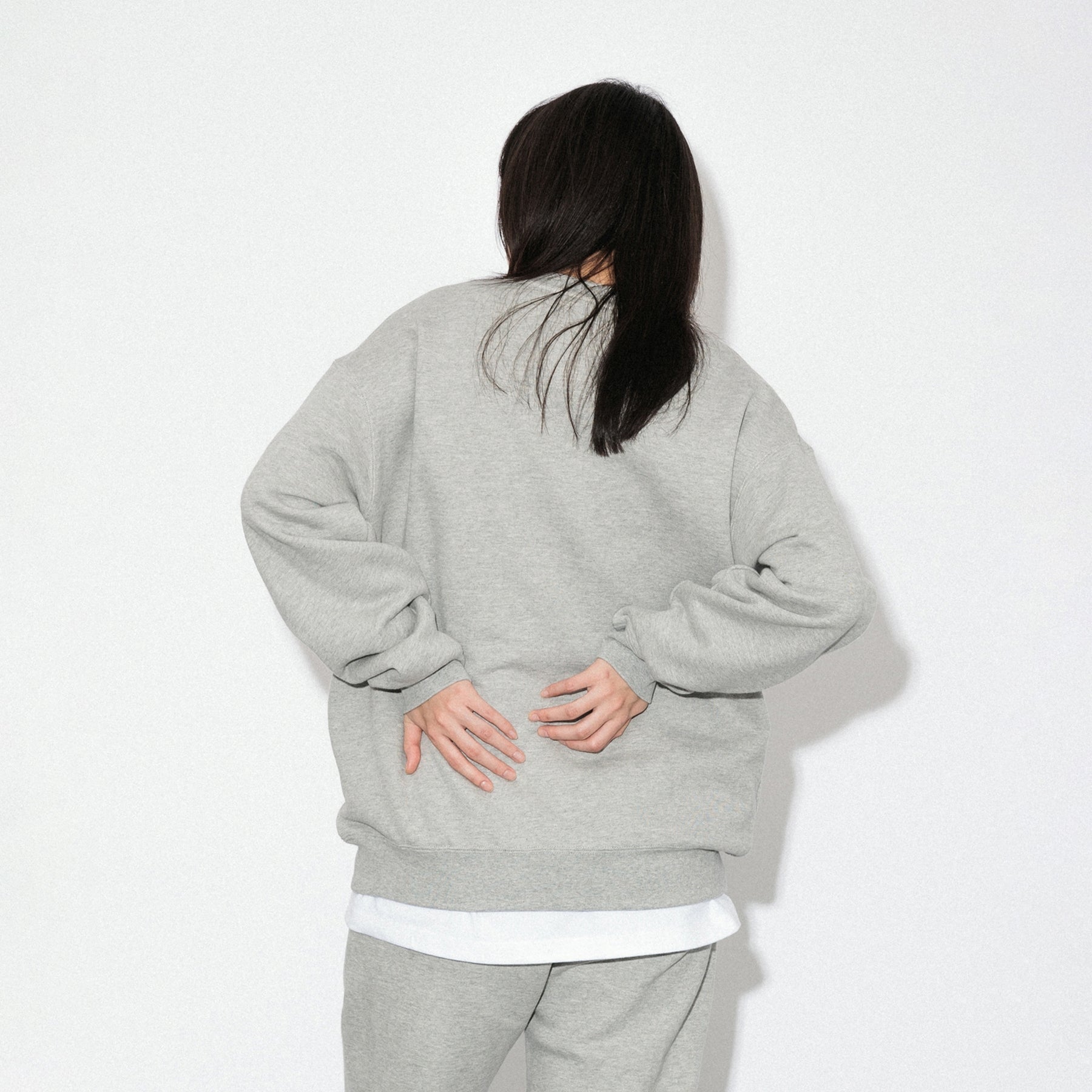 KN-SS-01_HG | Heavy Crewneck Sweatshirt | Color:HEATHER GRAY【Knuu（縫う）_ヌウ】