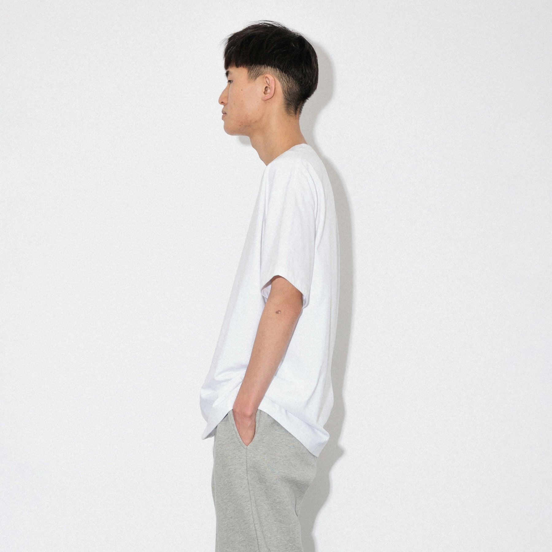 KN-T-01_WH | Heavy Crewneck T-Shirt | Color:WHITE【Knuu（縫う）_ヌウ】