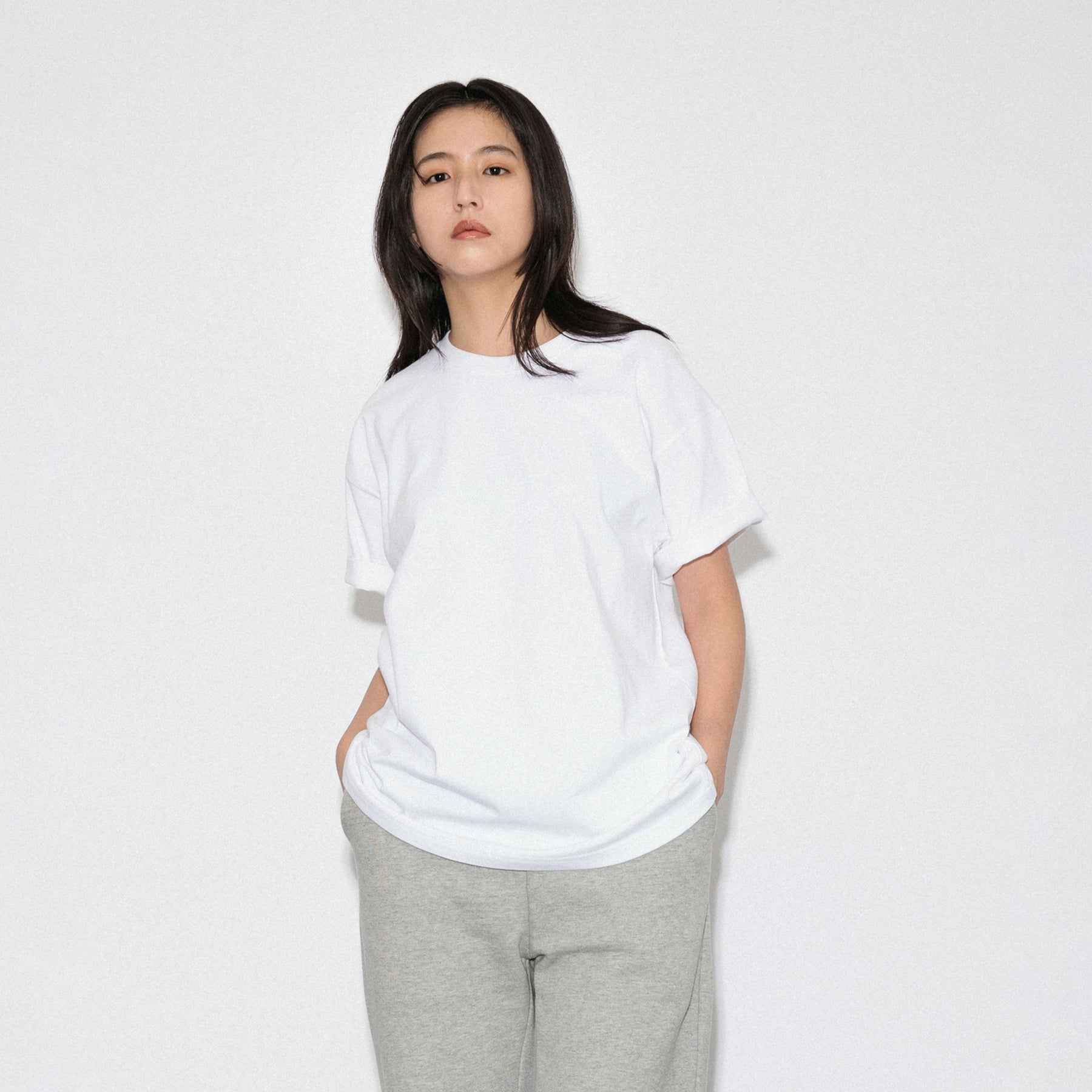 KN-T-01_WH | Heavy Crewneck T-Shirt | Color:WHITE【Knuu（縫う）_ヌウ】