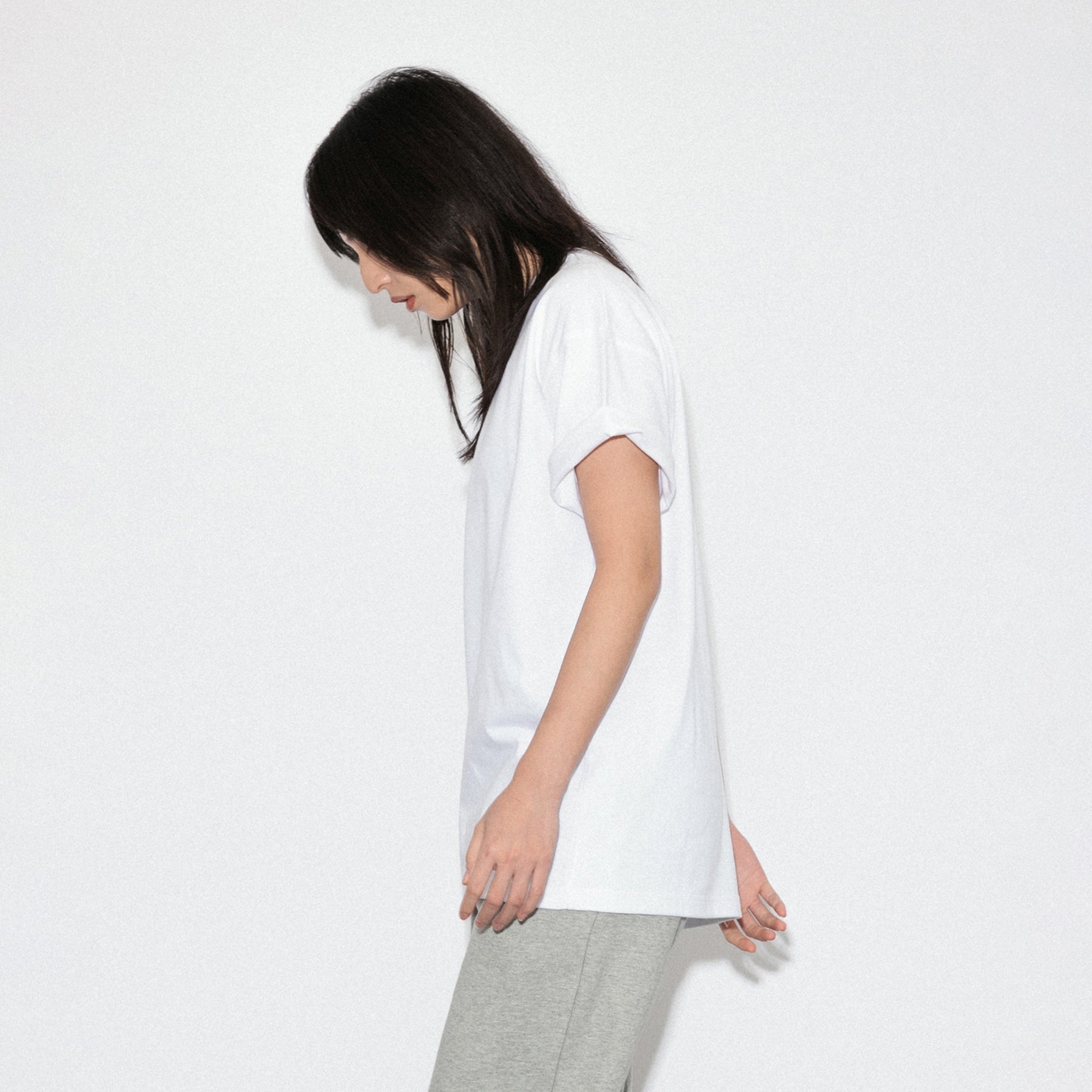 KN-T-01_WH | Heavy Crewneck T-Shirt | Color:WHITE【Knuu（縫う）_ヌウ】