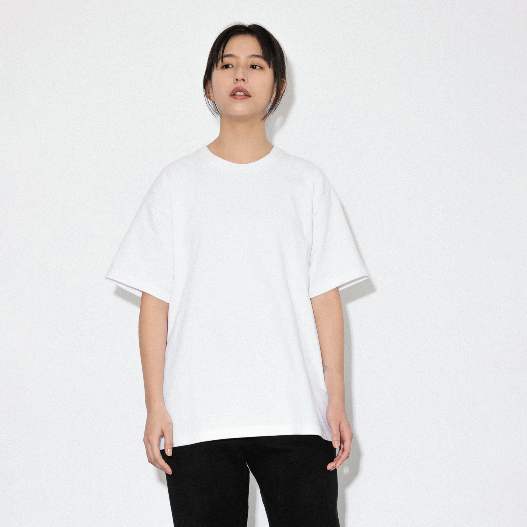 KN-T-01_WH | Heavy Crewneck T-Shirt | Color:WHITE【Knuu（縫う）_ヌウ】