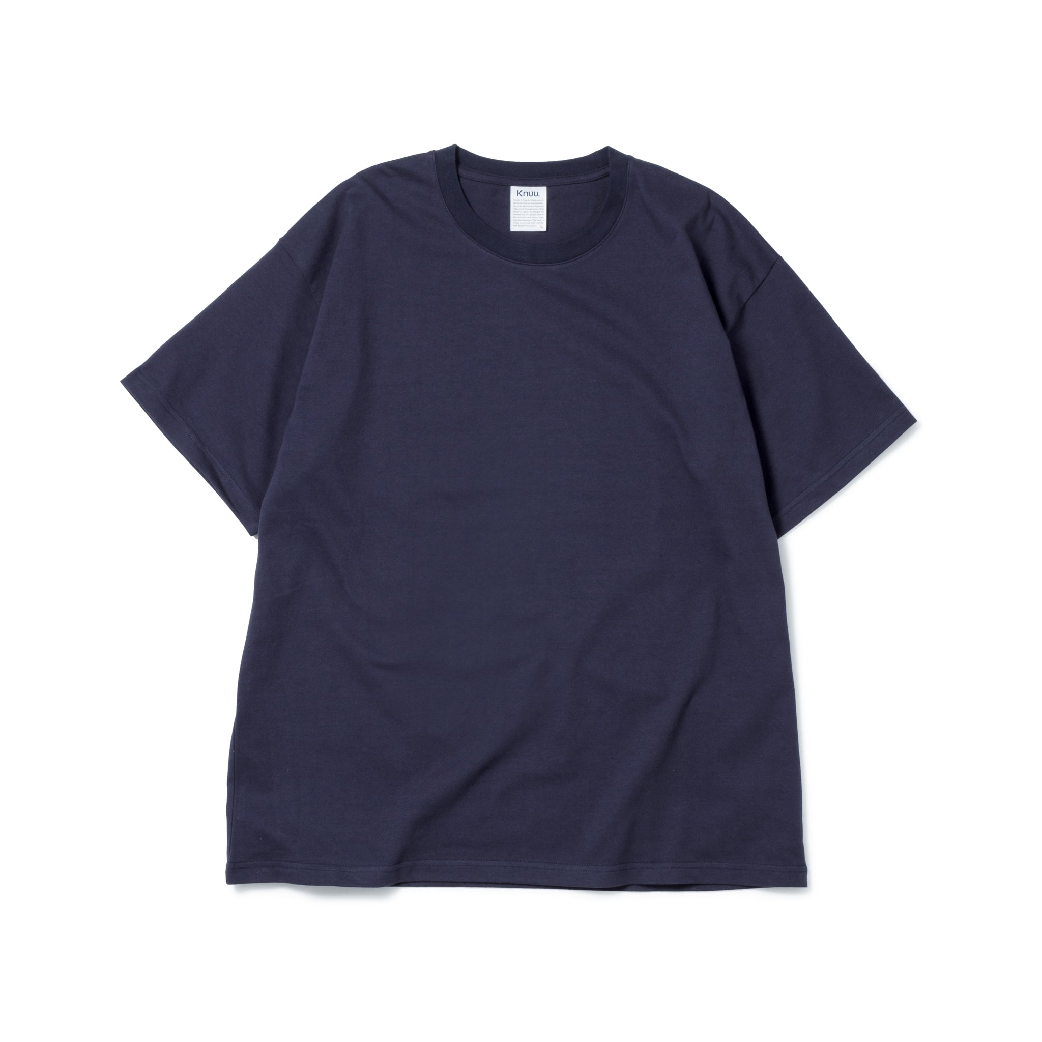 KN-T-01_NV | Heavy Crewneck T-Shirt | Color:NAVY【Knuu（縫う）_ヌウ】