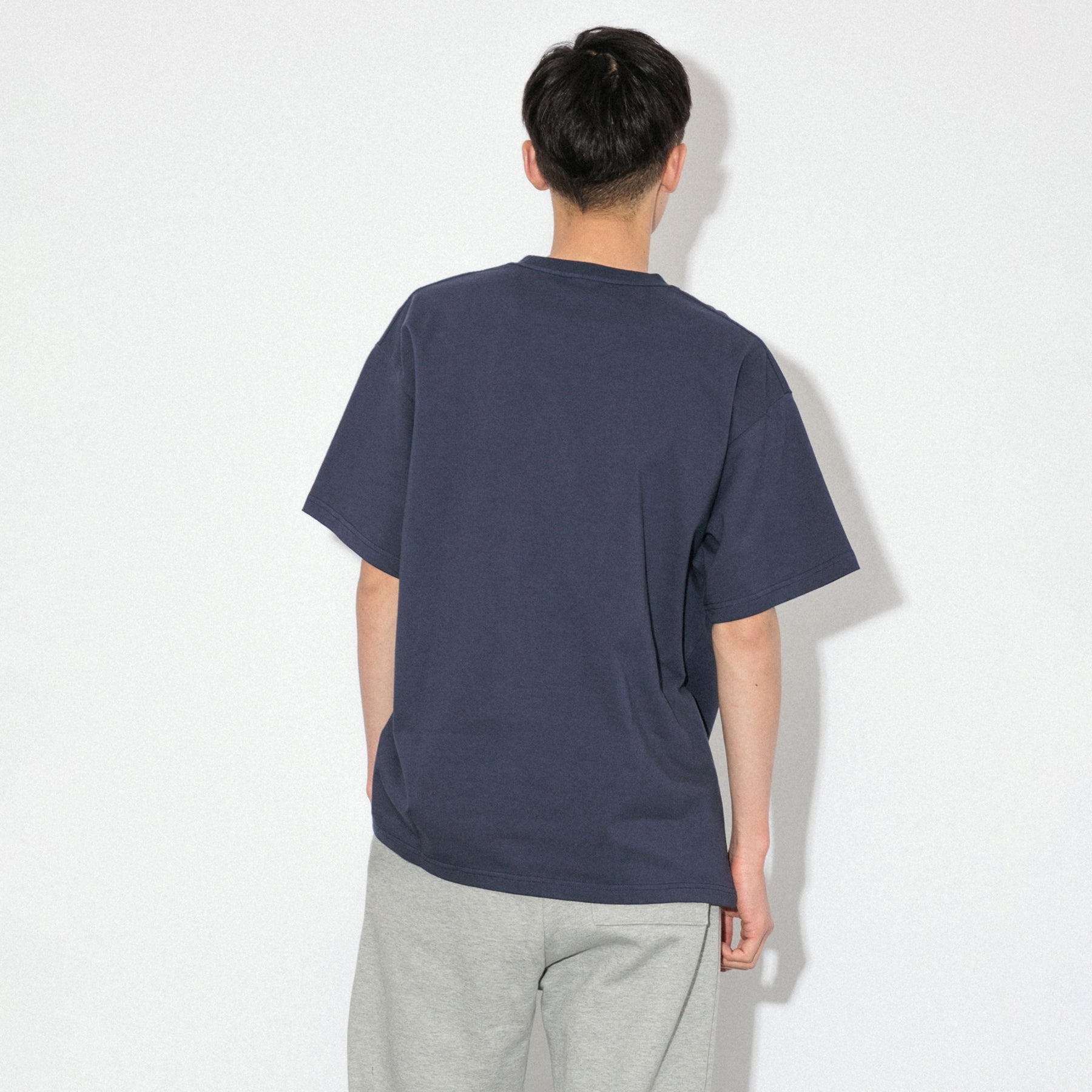 KN-T-01_NV | Heavy Crewneck T-Shirt | Color:NAVY【Knuu（縫う）_ヌウ】