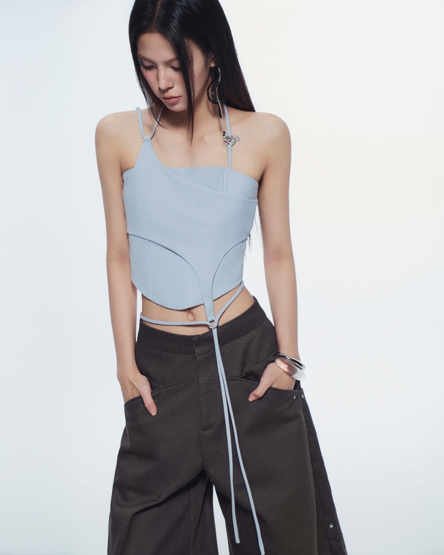 LULLABY HALTER TOP (BLUE) | Bunny Hill Concept
