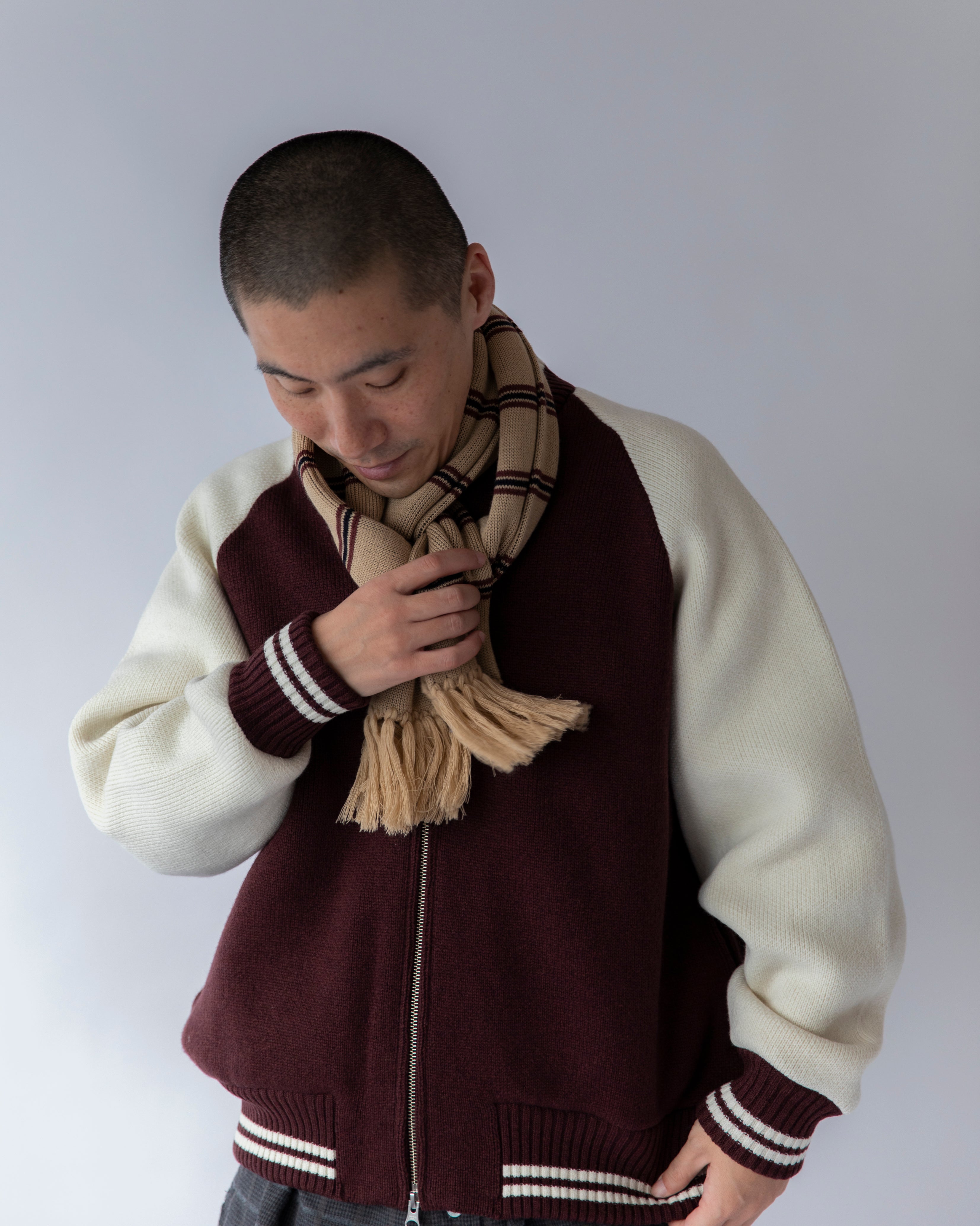 Name: CINEMA SCARF | Color:Forest/Camel【CITYLIGHTS PRODUCTS_シティライツプロダクツ】
