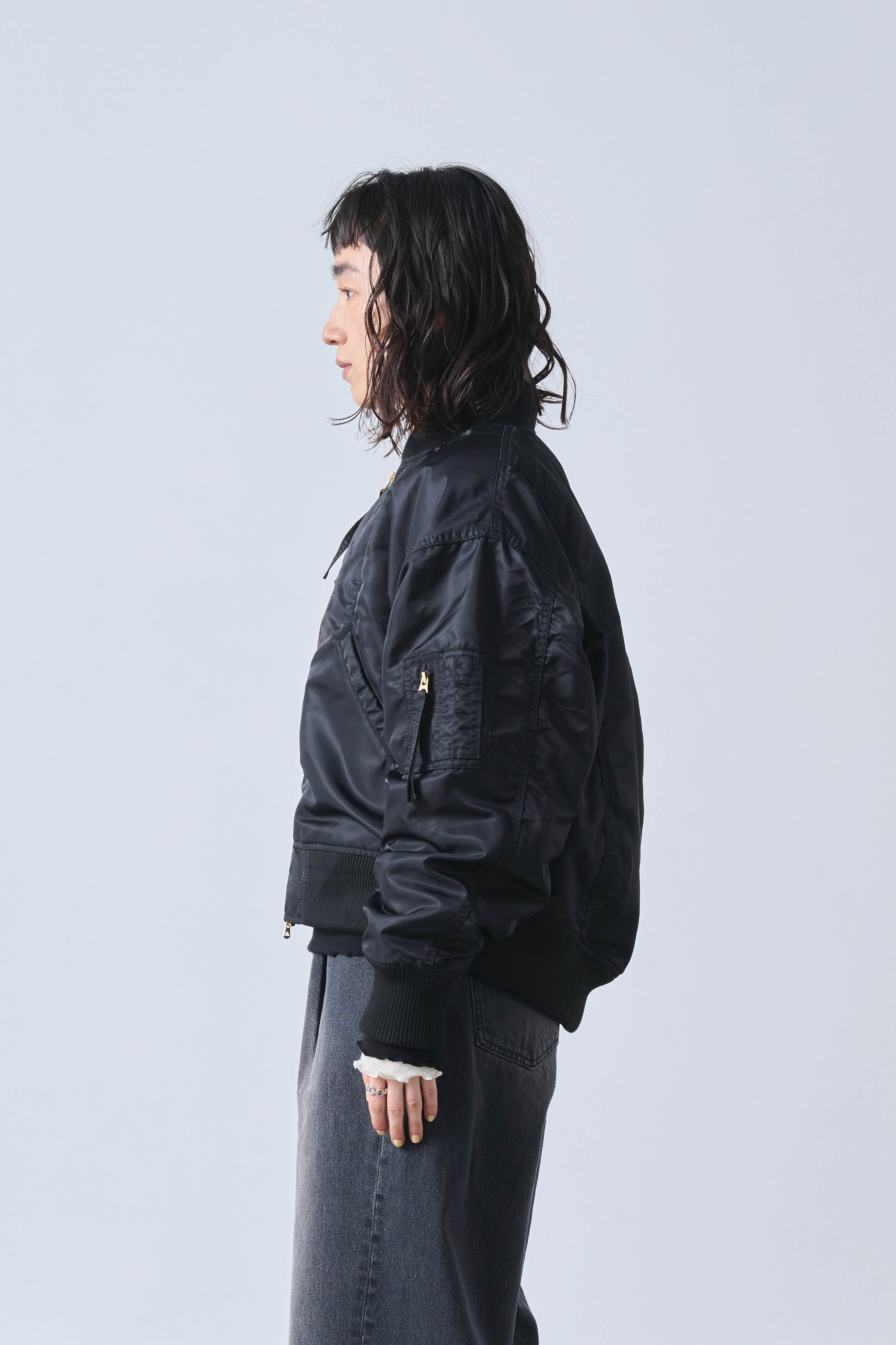 WIDE SQUARE MA-1 | Color_Black | No_mil25fjk3240_black【KHA:KI_カーキ】【入荷予定アイテム・入荷連絡可能】