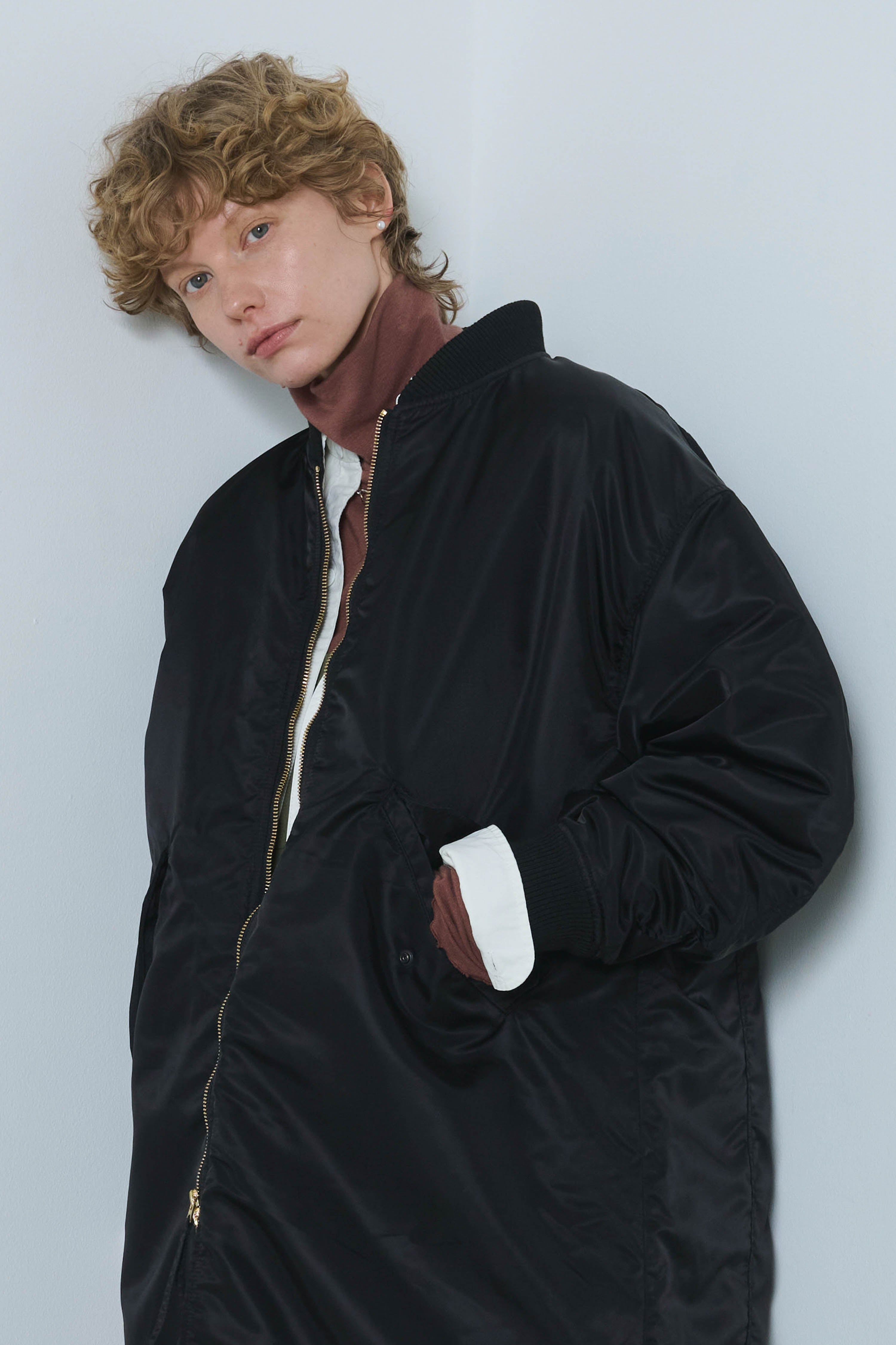 LONG MA-1 | Color_Black | No_mil25fjk3241_black【KHA:KI_カーキ】【入荷予定アイテム・入荷連絡可能】