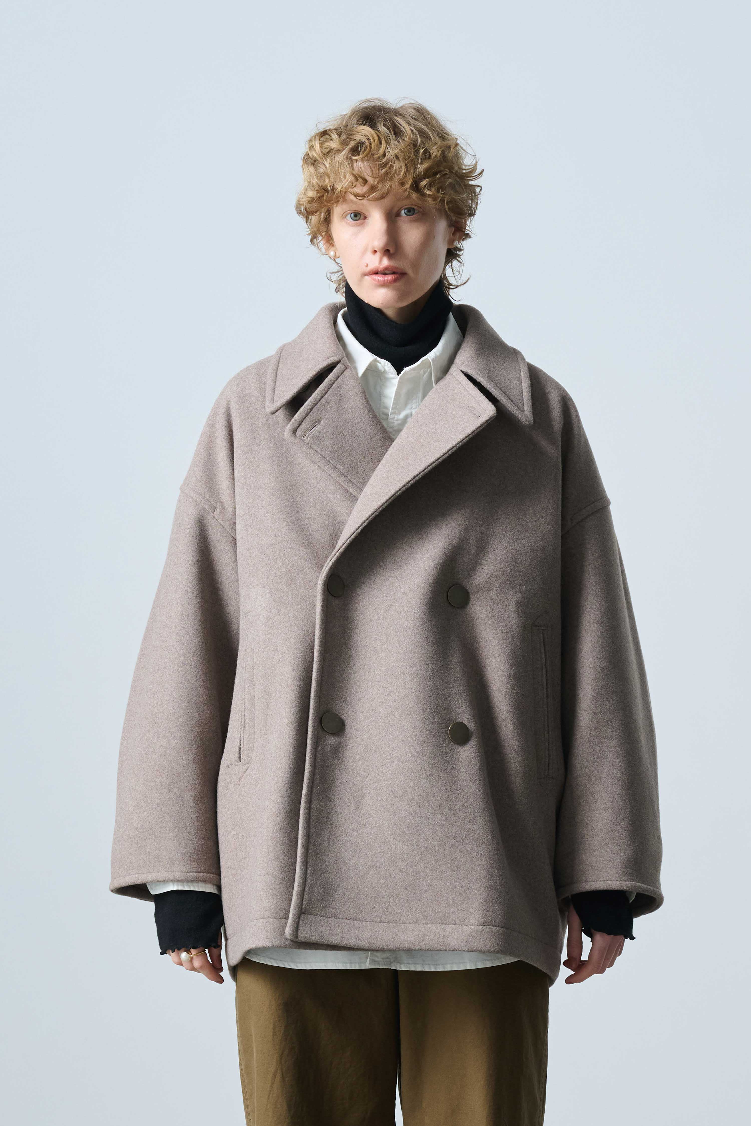 COCOON PEA-COAT | Color_Dark Navy | No_mil25fjk3243_dark navy【KHA:KI_カーキ】【入荷予定アイテム・入荷連絡可能】