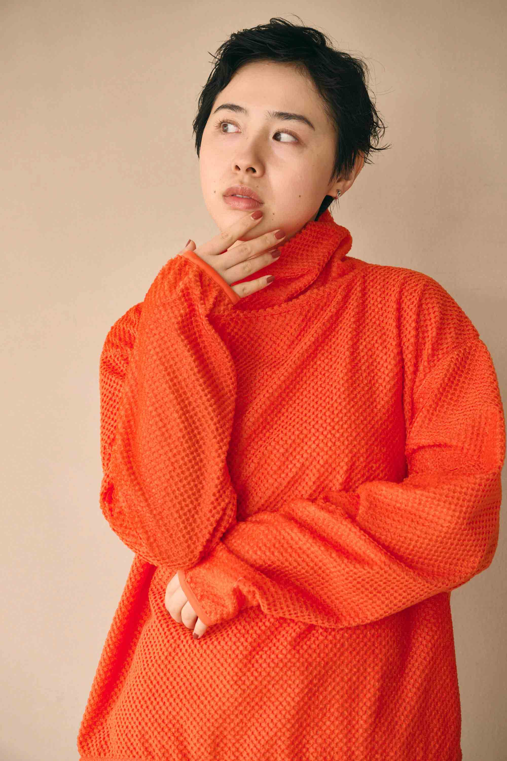 Octa HIGH NECK PULLOVER – Persimmon | KHA:KI | 入荷予定アイテム