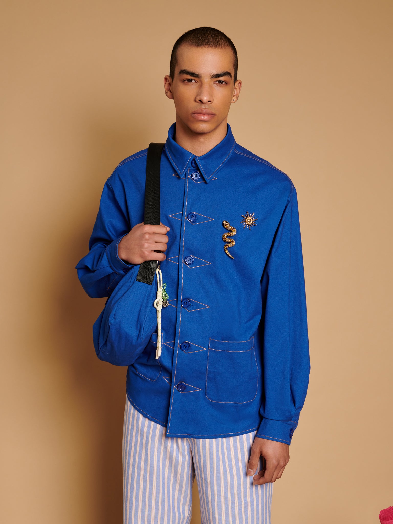 Mariposa Workwear Jacket | Color_Blue | No_32SM00JKM061BLE_BLUE【SISTER JANE_シスタージェーン】