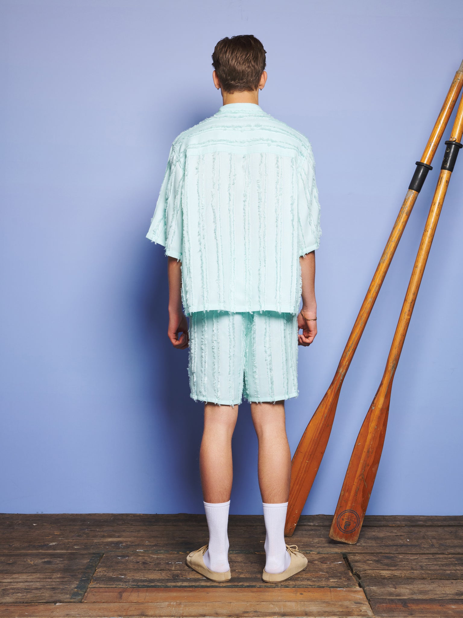 Davy Frayed Boxy Shirt | Color_Green | No_32SM01BLM166GRN_GREEN【SISTER JANE_シスタージェーン】