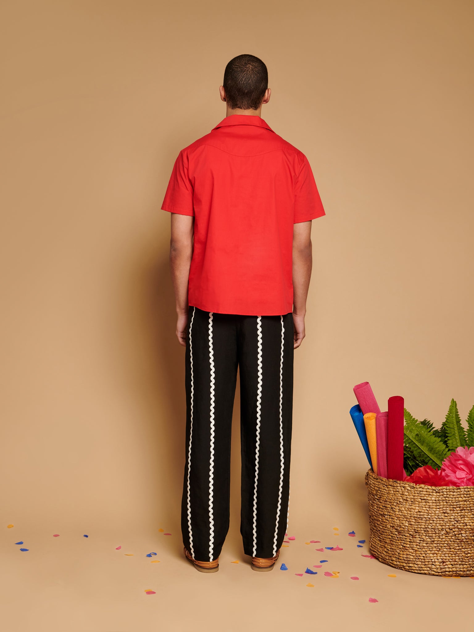 Rosario Trimmed Pockets Shirt | Color_Red | No_32SM00BLM162RED_RED【SISTER JANE_シスタージェーン】