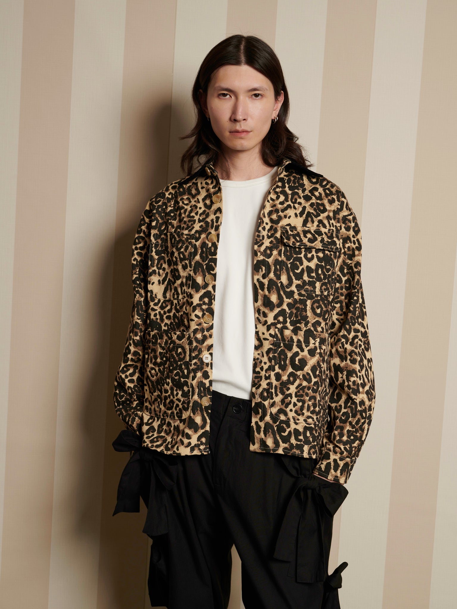 Conrad Leopard Worker Jacket | Color_Tan | No_32SM02JKM063TAN_TAN【SISTER JANE_シスタージェーン】