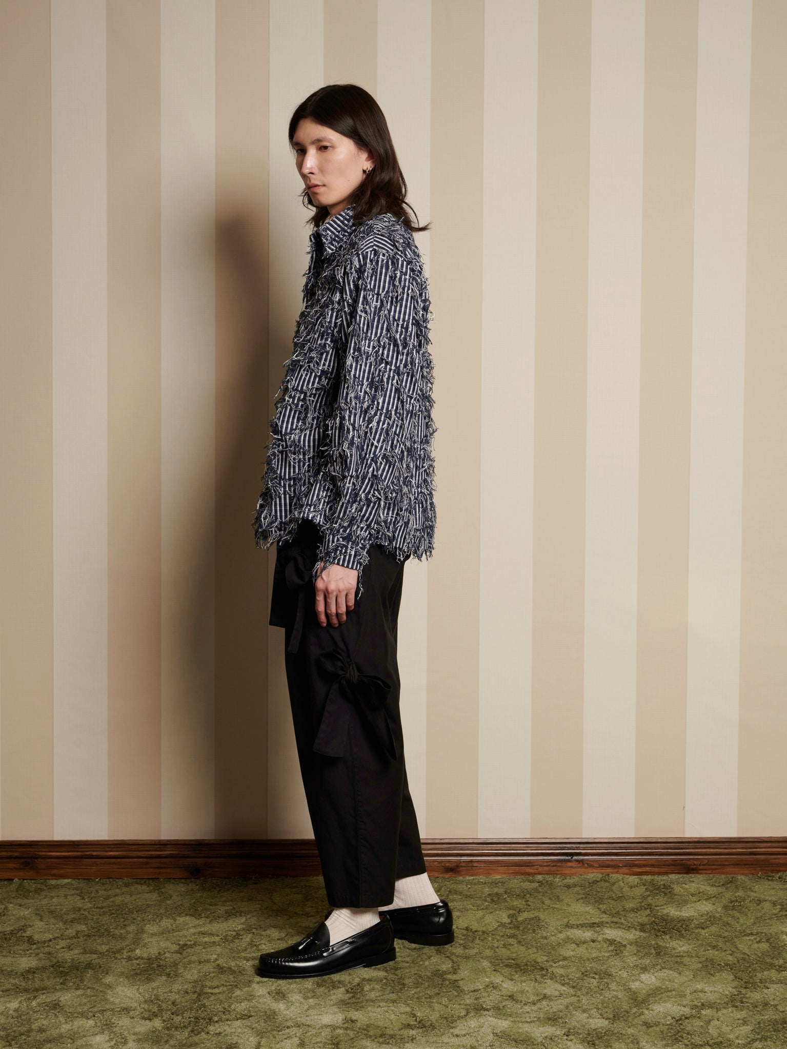 Demar Bow Trousers | Color_Black | No_32SM02TRM077BLK_BLACK【SISTER JANE_シスタージェーン】