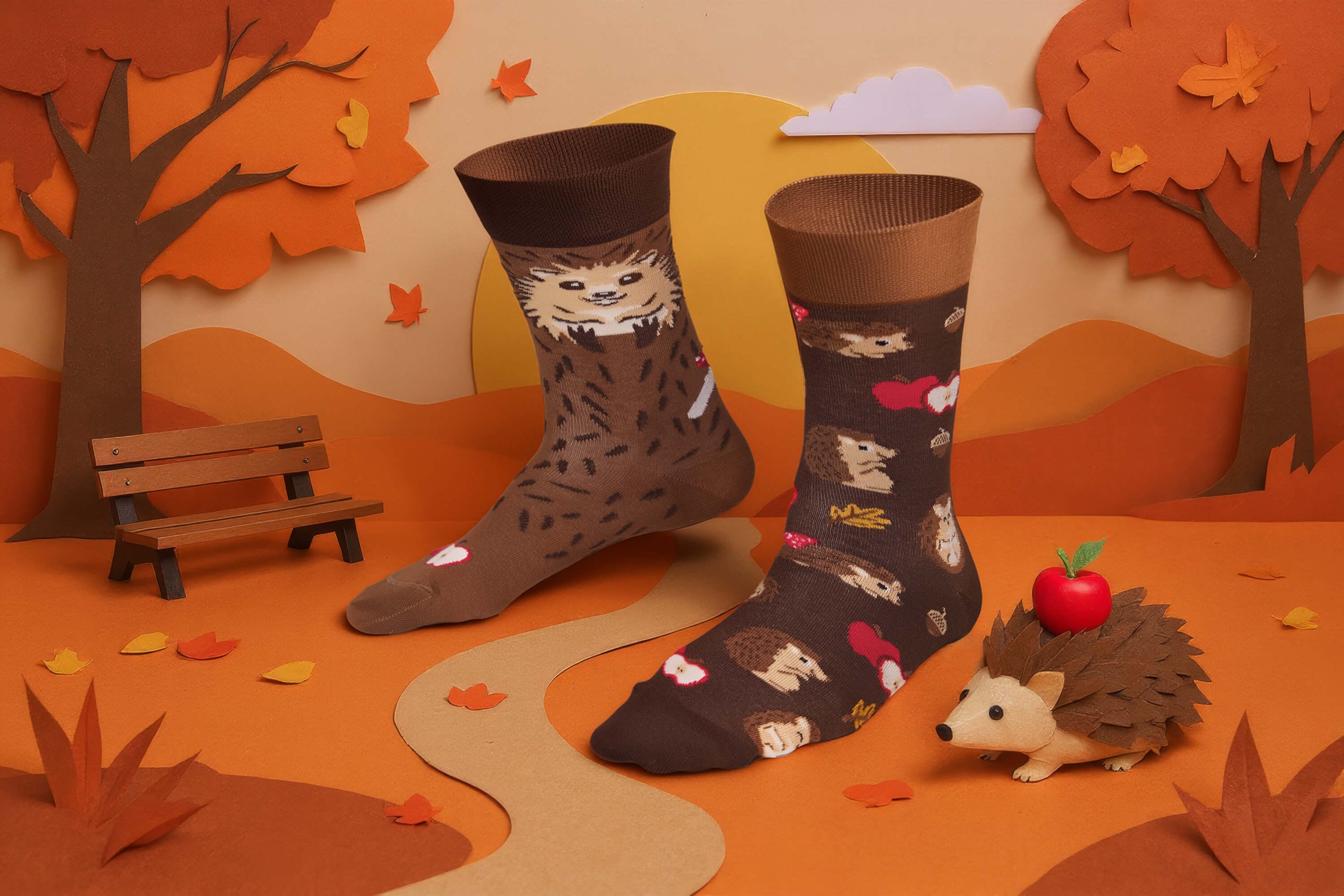 reguler socks / HAPPY HEDGEHOG【many mornings メニ―モーニングス】【ネコポス選択可能】