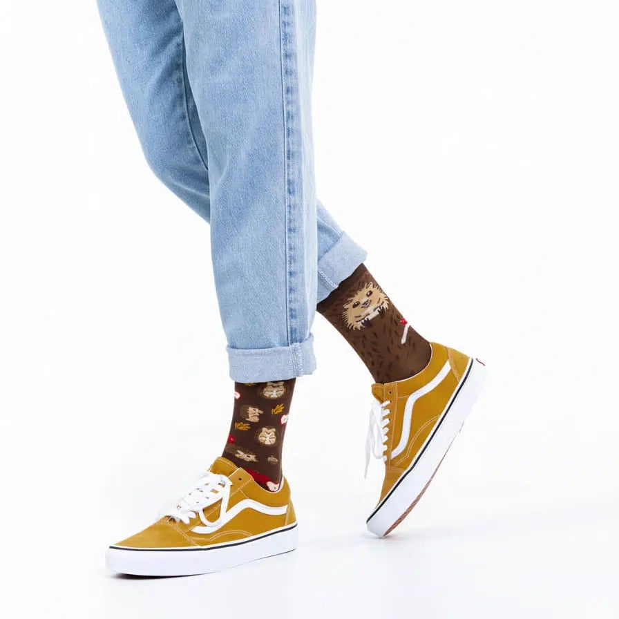 reguler socks / HAPPY HEDGEHOG【many mornings メニ―モーニングス】【ネコポス選択可能】