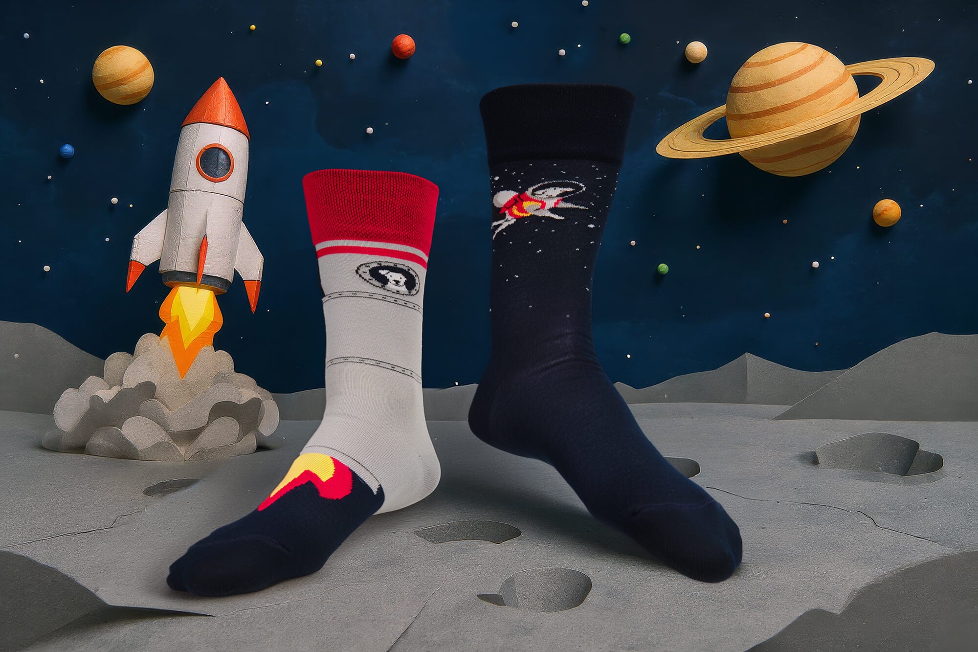 reguler socks / SPACE DOG【many mornings メニ―モーニングス】【ネコポス選択可能】