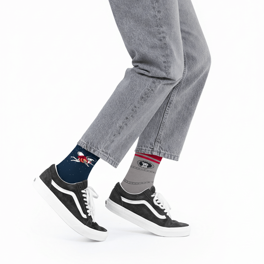 reguler socks / SPACE DOG【many mornings メニ―モーニングス】【ネコポス選択可能】