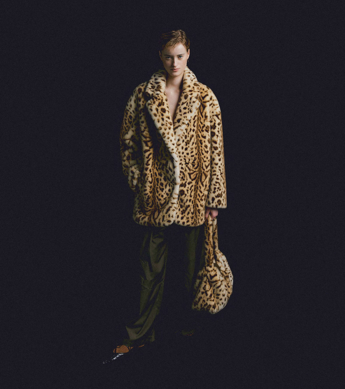MICK Leopard Faux Fur Blazer Jacket – Leopard | MOLLIOLLI