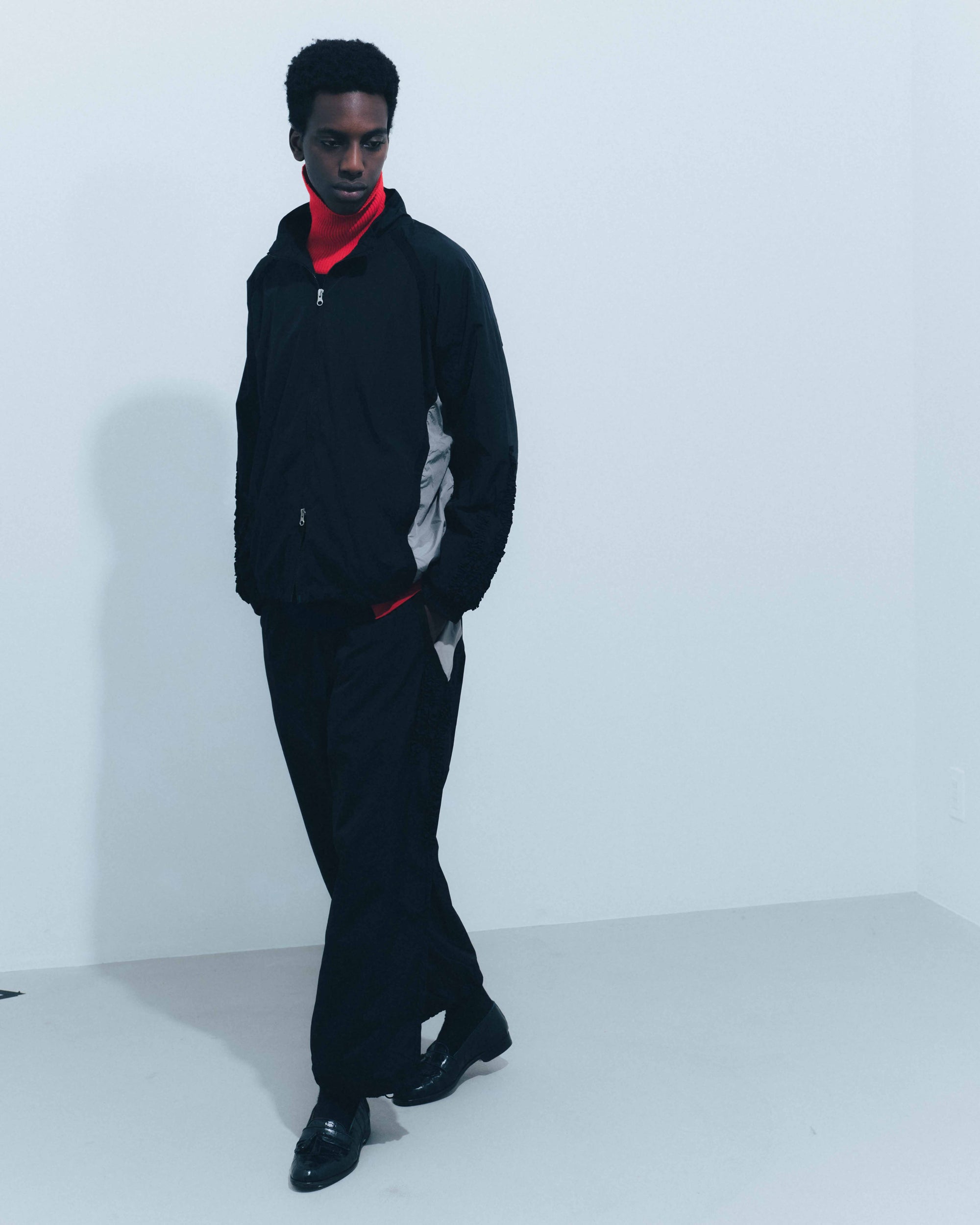 Nylon Ruffle Jacket – Black | NICK GEAR | 入荷予定アイテム