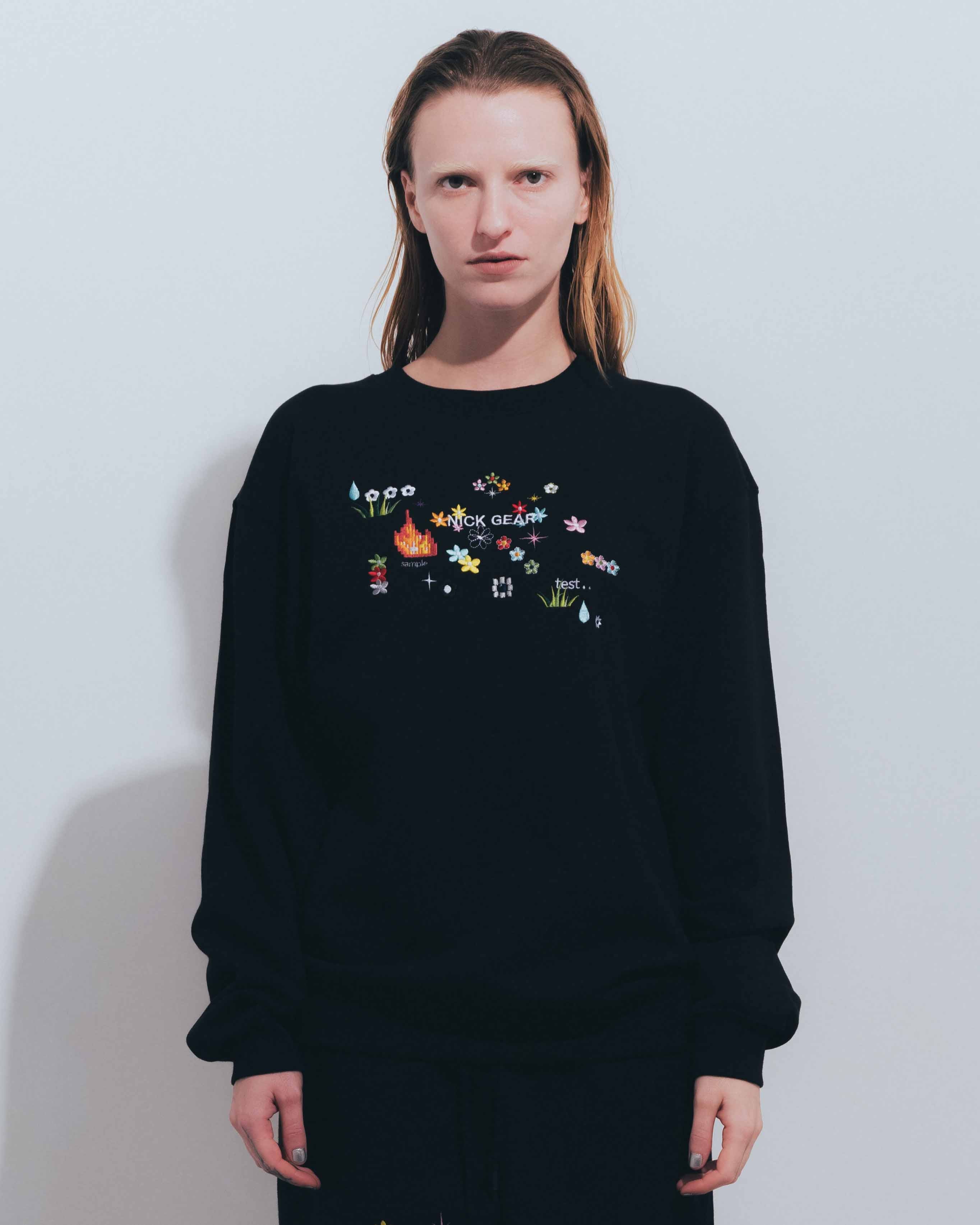 Sample embroidery sweat – Black | NICK GEAR | 入荷予定アイテム