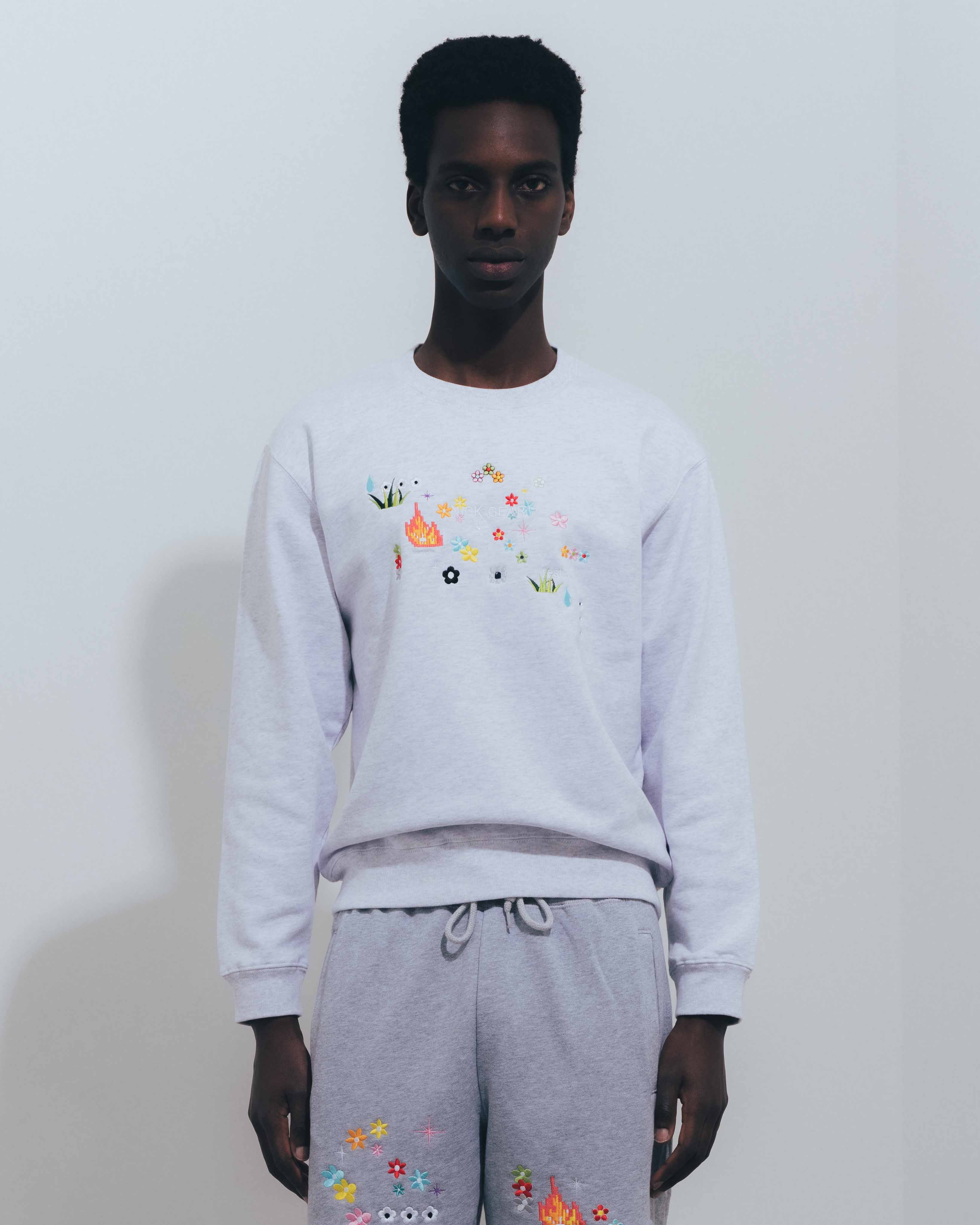 Sample embroidery sweat – Gray | NICK GEAR | 入荷予定アイテム