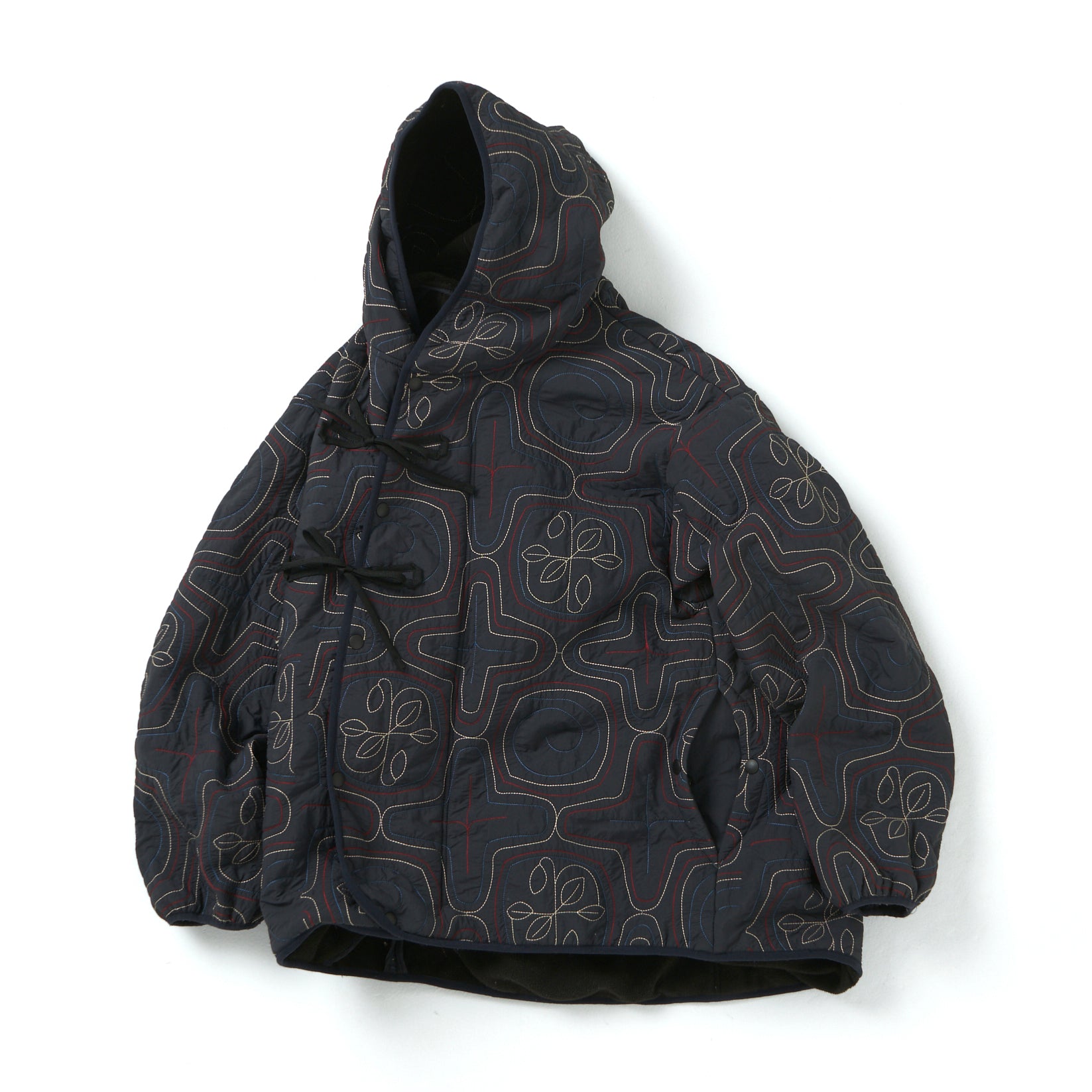 AINU Quilting Hoodie – Navy | NORBIT | 入荷予定アイテム