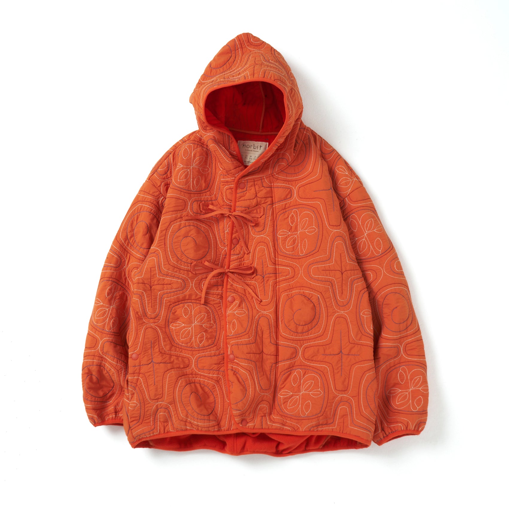 AINU Quilting Hoodie – Orange | NORBIT | 入荷予定アイテム