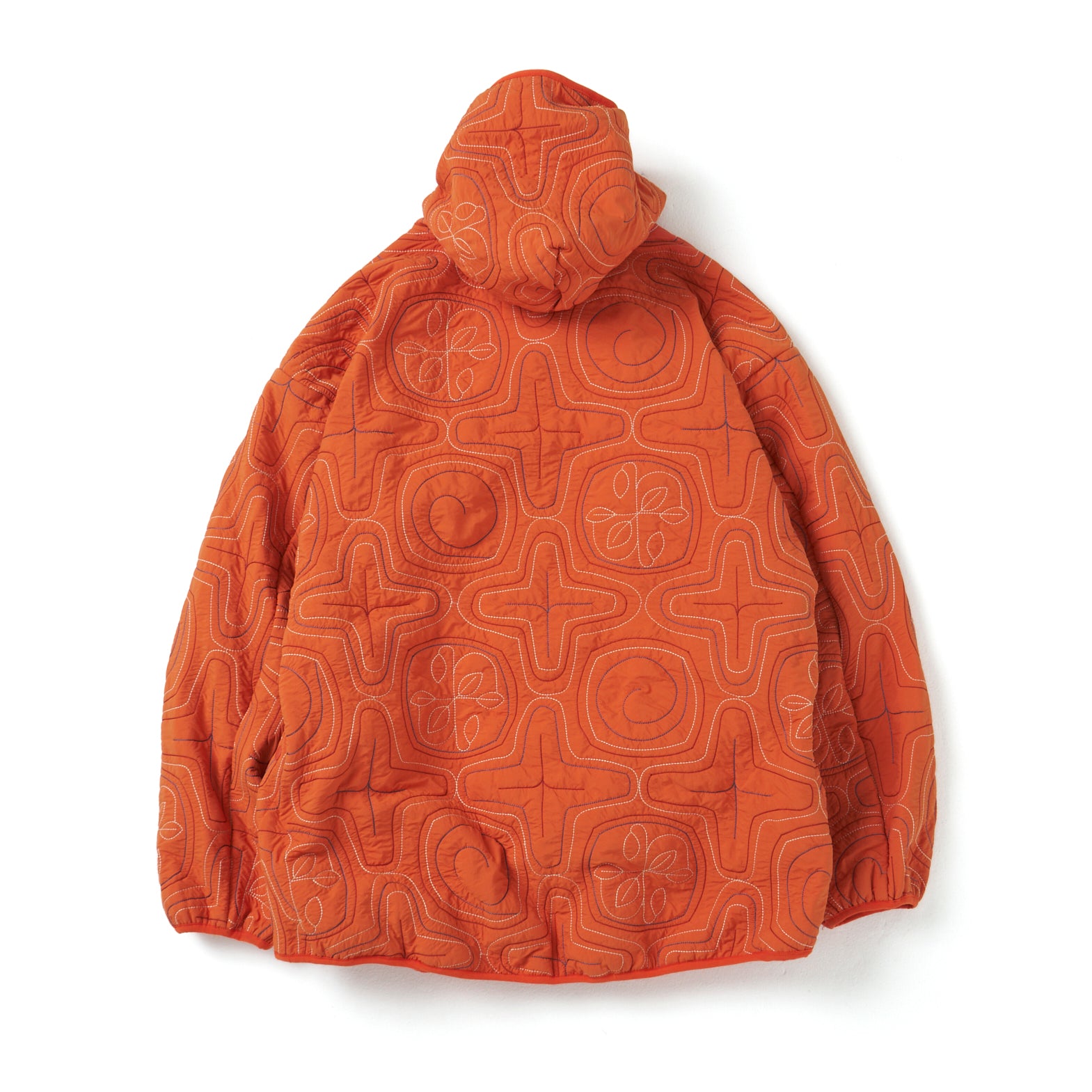 AINU Quilting Hoodie – Orange | NORBIT | 入荷予定アイテム