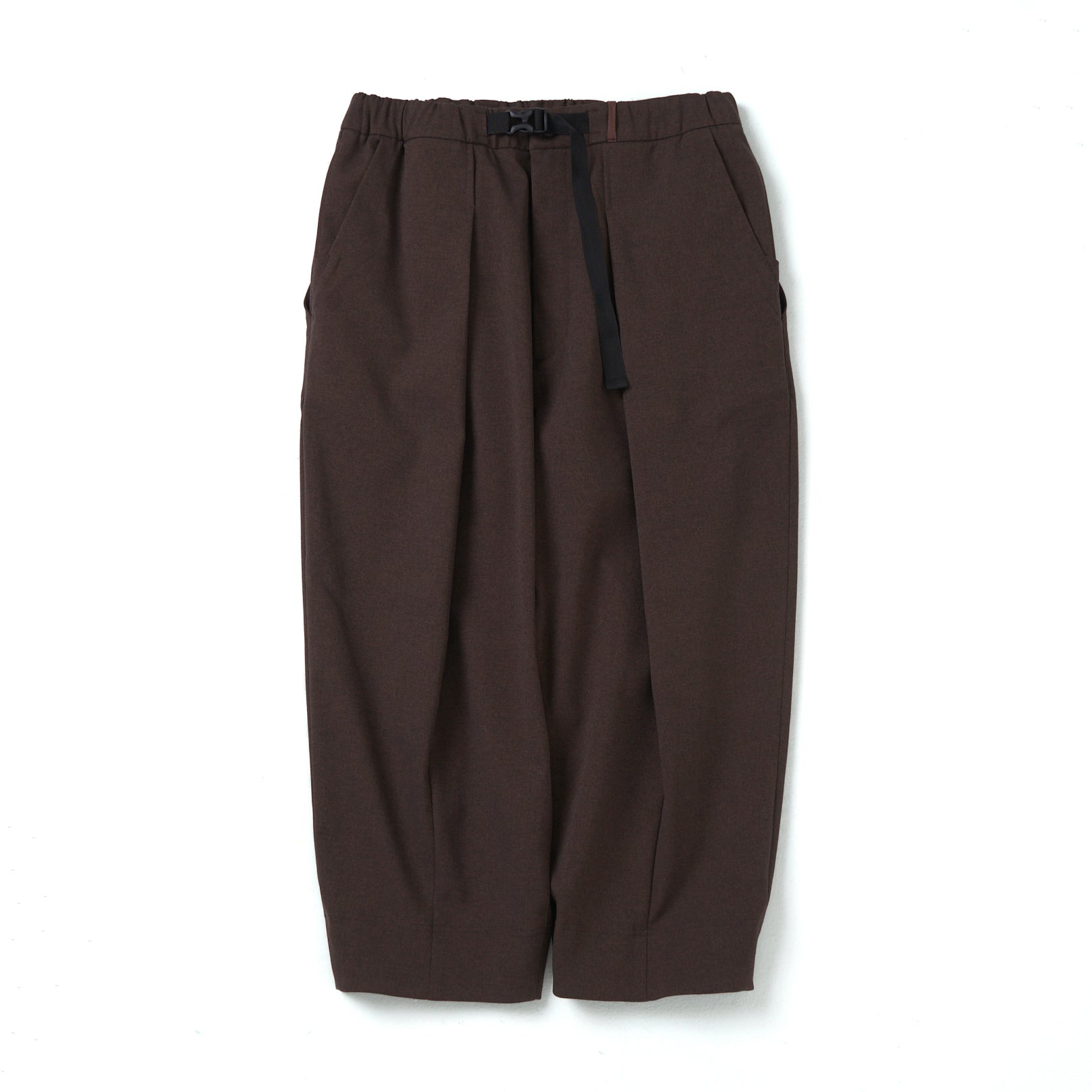 Tech Wool Cropped Easy Pants ※Made In JAPAN – Brown | NORBIT | 入荷予定アイテム