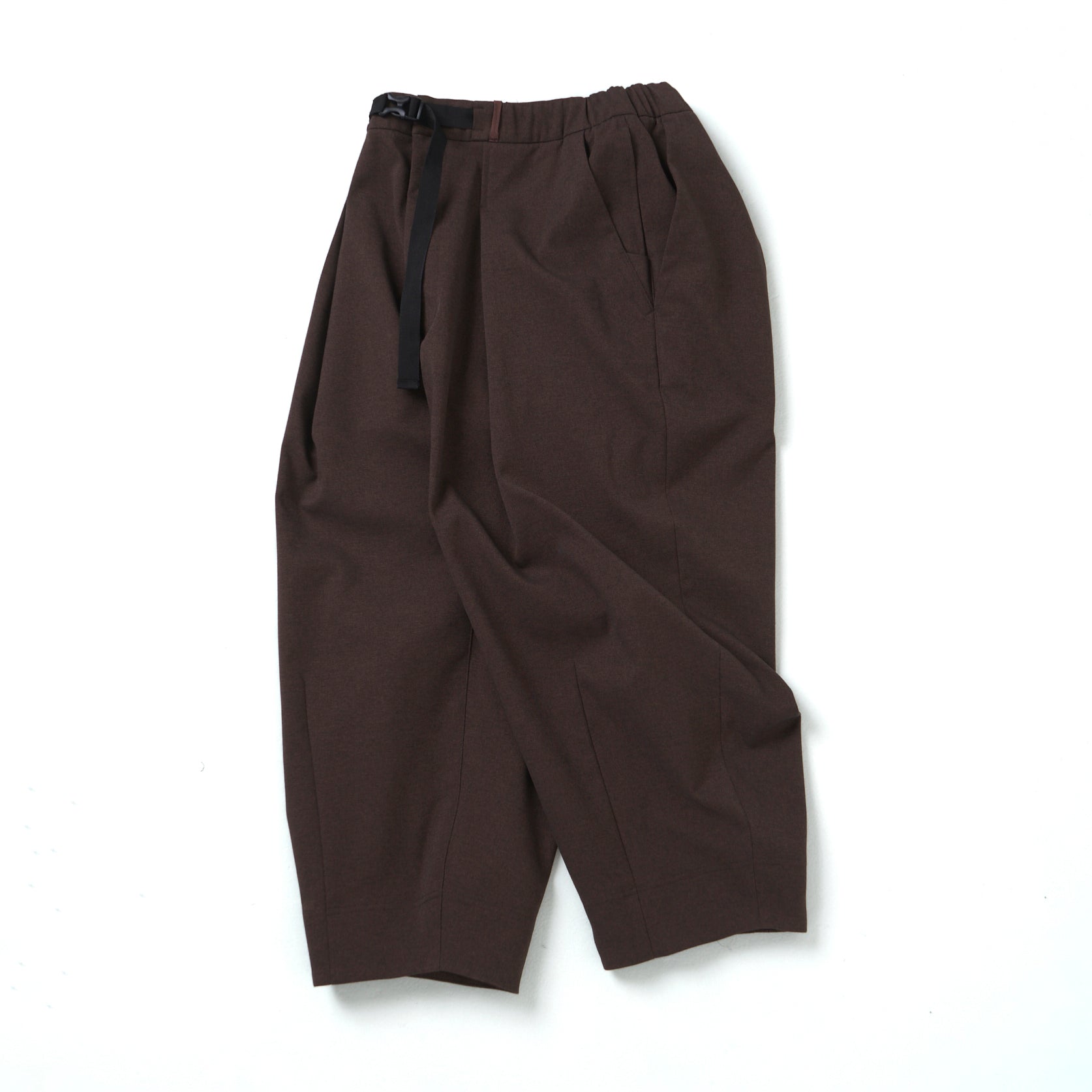 Tech Wool Cropped Easy Pants ※Made In JAPAN – Brown | NORBIT | 入荷予定アイテム