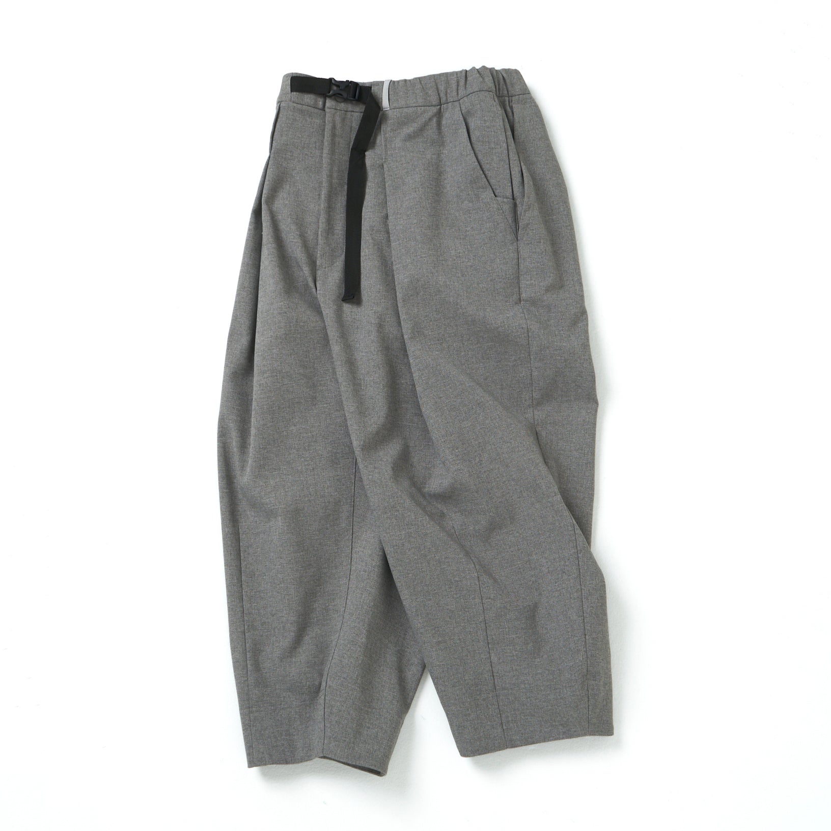 Tech Wool Cropped Easy Pants ※Made In JAPAN – Gray | NORBIT | 入荷予定アイテム