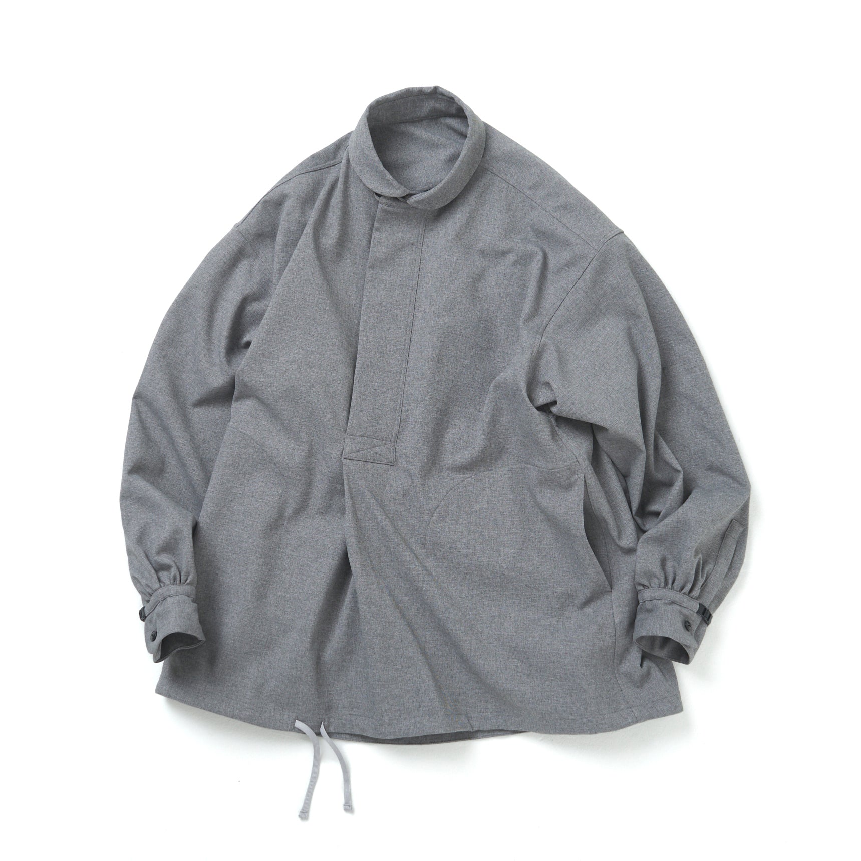Tech Wool Pullover Shirts ※Made In JAPAN – Gray | NORBIT | 入荷予定アイテム