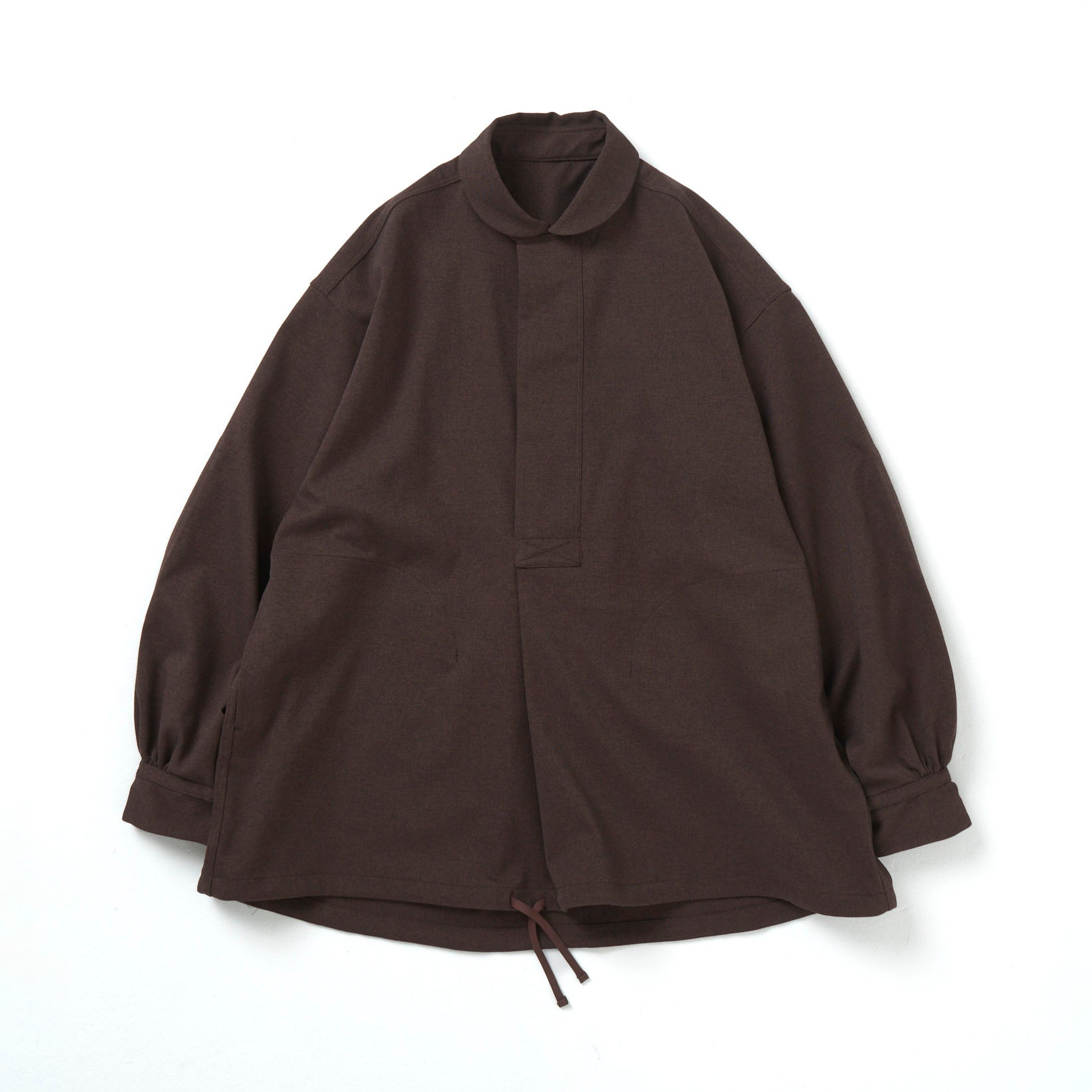 Tech Wool Pullover Shirts ※Made In JAPAN – Brown | NORBIT | 入荷予定アイテム