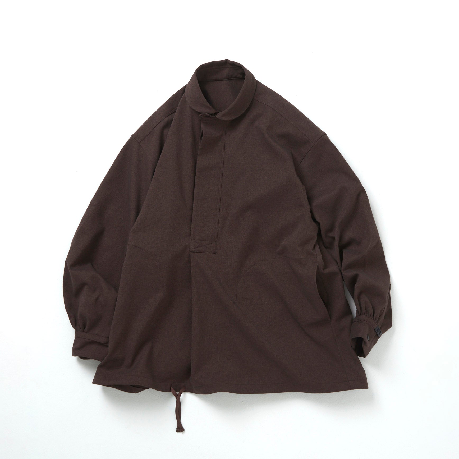 Tech Wool Pullover Shirts ※Made In JAPAN – Brown | NORBIT | 入荷予定アイテム