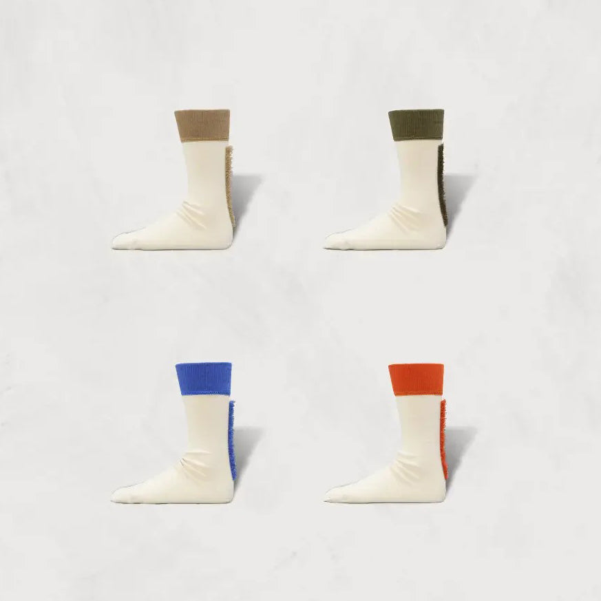 org-07_o | Organic Mohican Socks | Split-Toe | Olive 【DECKA BRÚ NA BÓINNE】【ネコポス選択可能】【archive】